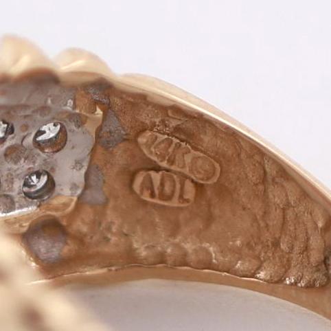 Diamond Wide Band Ring 14K Yellow Gold 1.00 TW Round Diamonds Size 7 Unisex