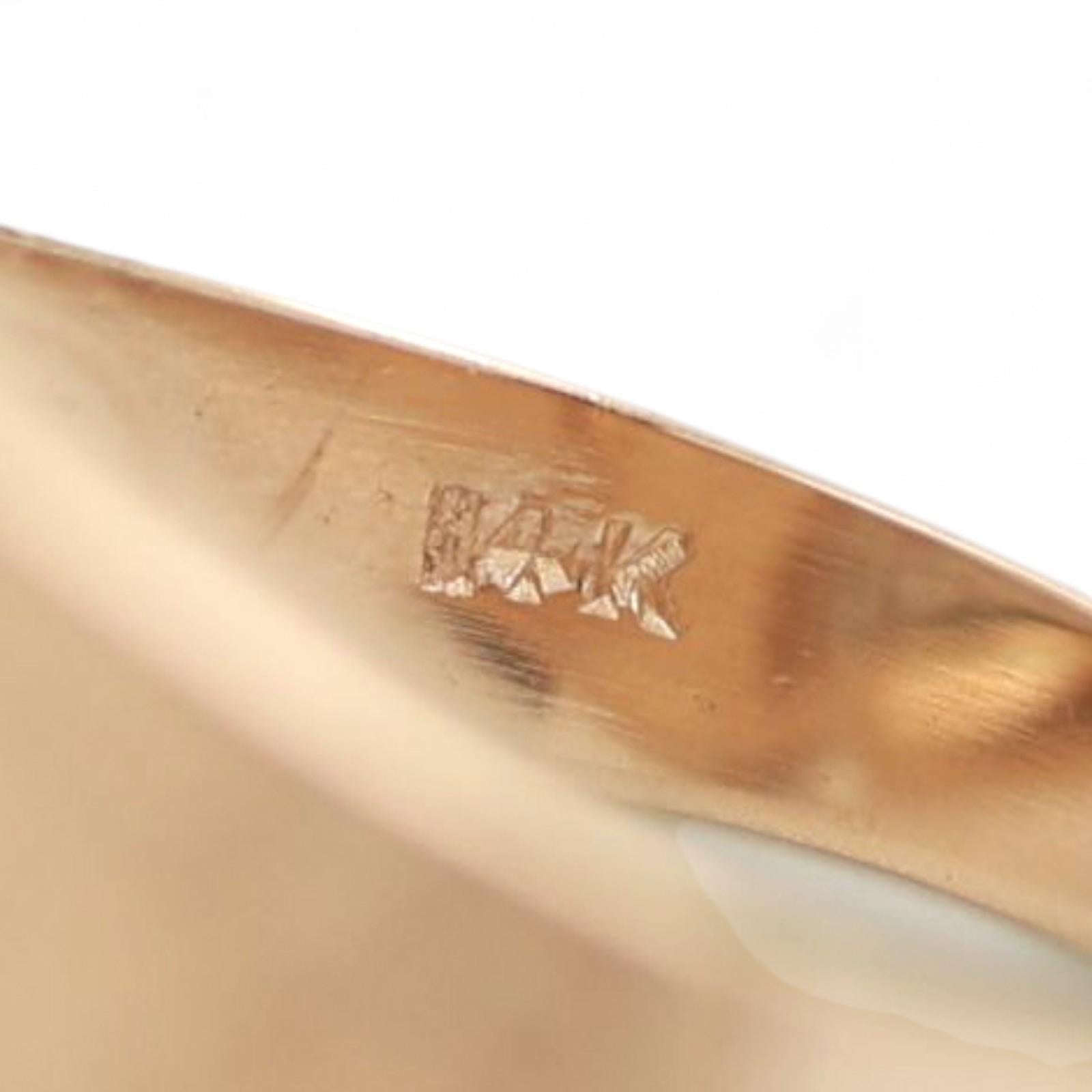 Geometric Diamond Statement Ring 14K Gold 0.50 TW Size 9.5 Contemporary Unisex