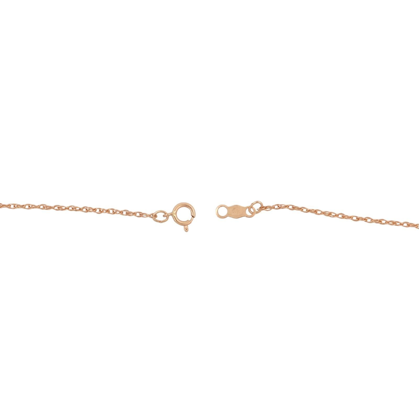 0.25 CT Round Solitaire Diamond Pendant Chain Necklace 14K Yellow Gold 18"