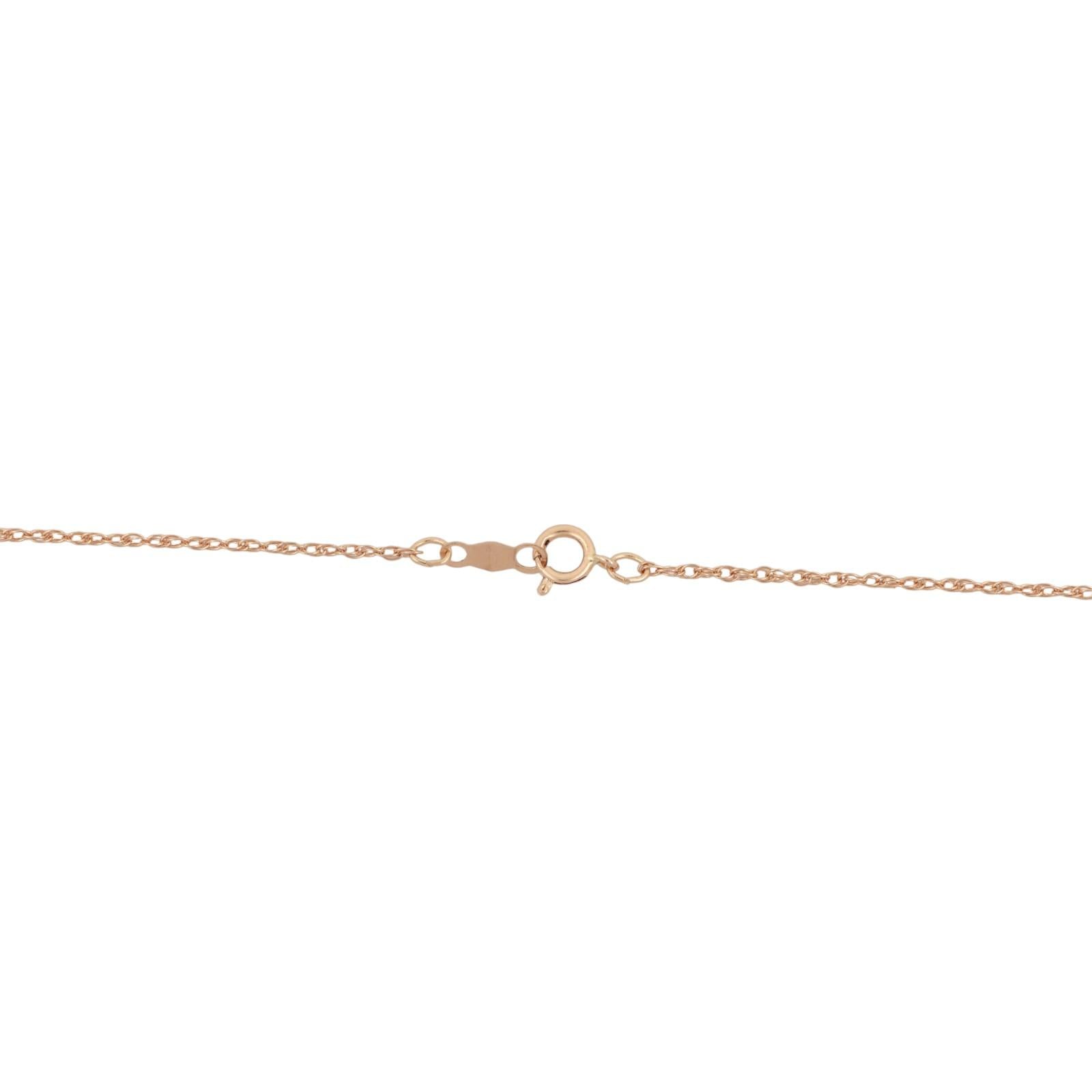 0.25 CT Round Solitaire Diamond Pendant Chain Necklace 14K Yellow Gold 18"