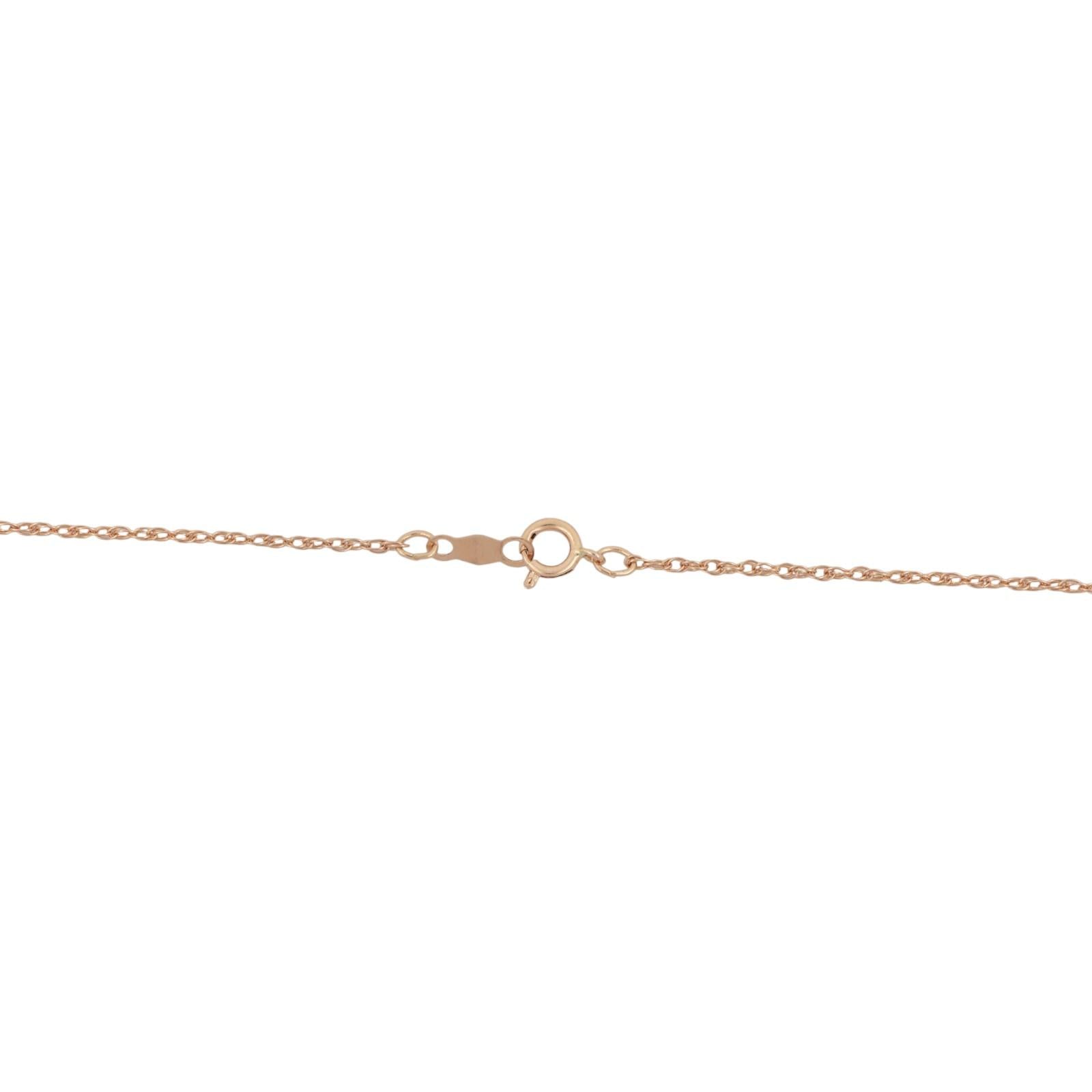 0.25 CT Round Solitaire Diamond Pendant Chain Necklace 14K Yellow Gold 18"