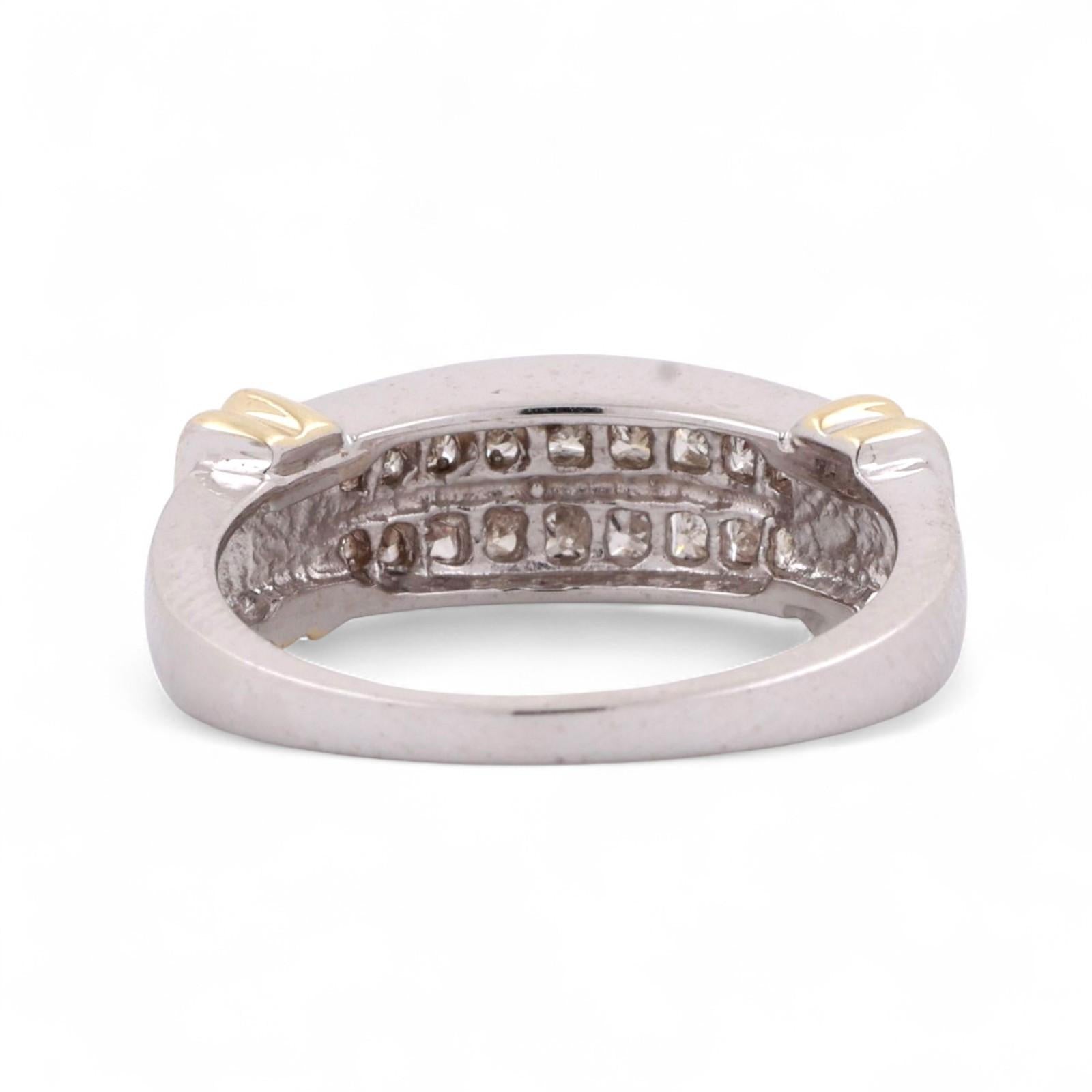 Princess Cut Diamond Band Ring 14K Gold 0.50 TW Size 7 Unisex Estate