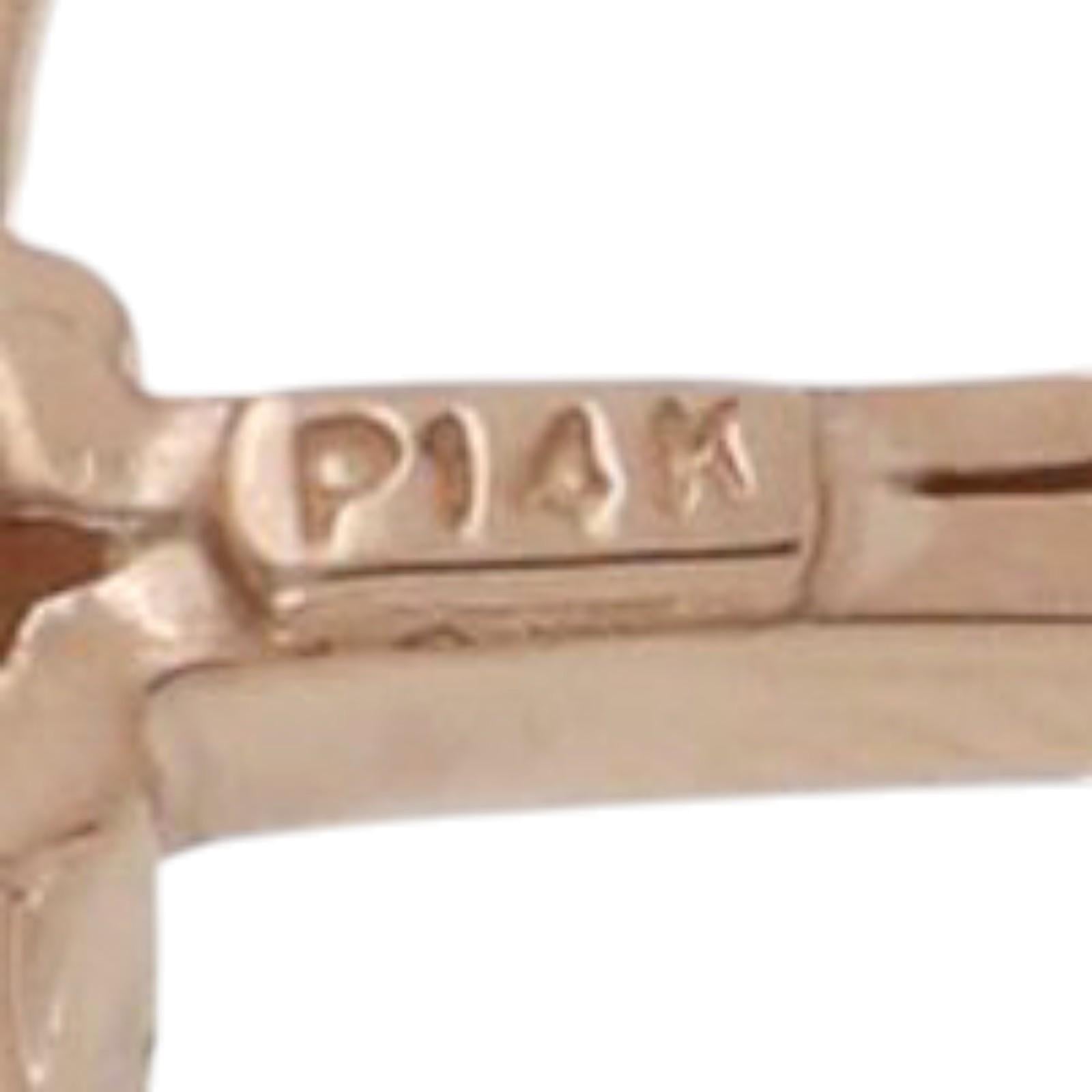 Religious Ruby Diamond Cross Pendant 14K Yellow Gold 0.65 TW 1.40" Estate