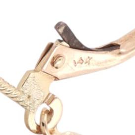 Smoky Quartz Drop Dangle Earrings 14K Yellow Gold 13.00 CTW 1.18" Ladies Estate