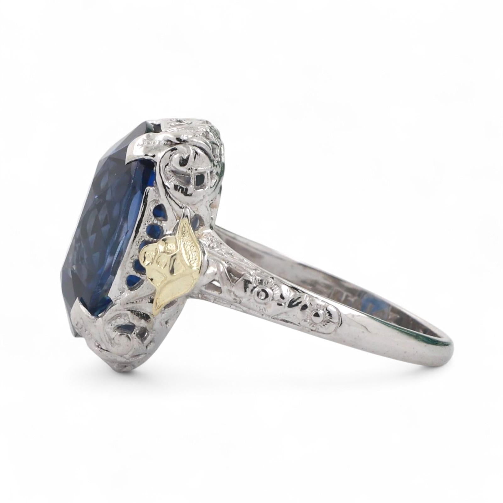 Oval Blue Sapphire Solitaire Ring 14K Gold 8.00 CT Lab Grown Ladies Size 5.75