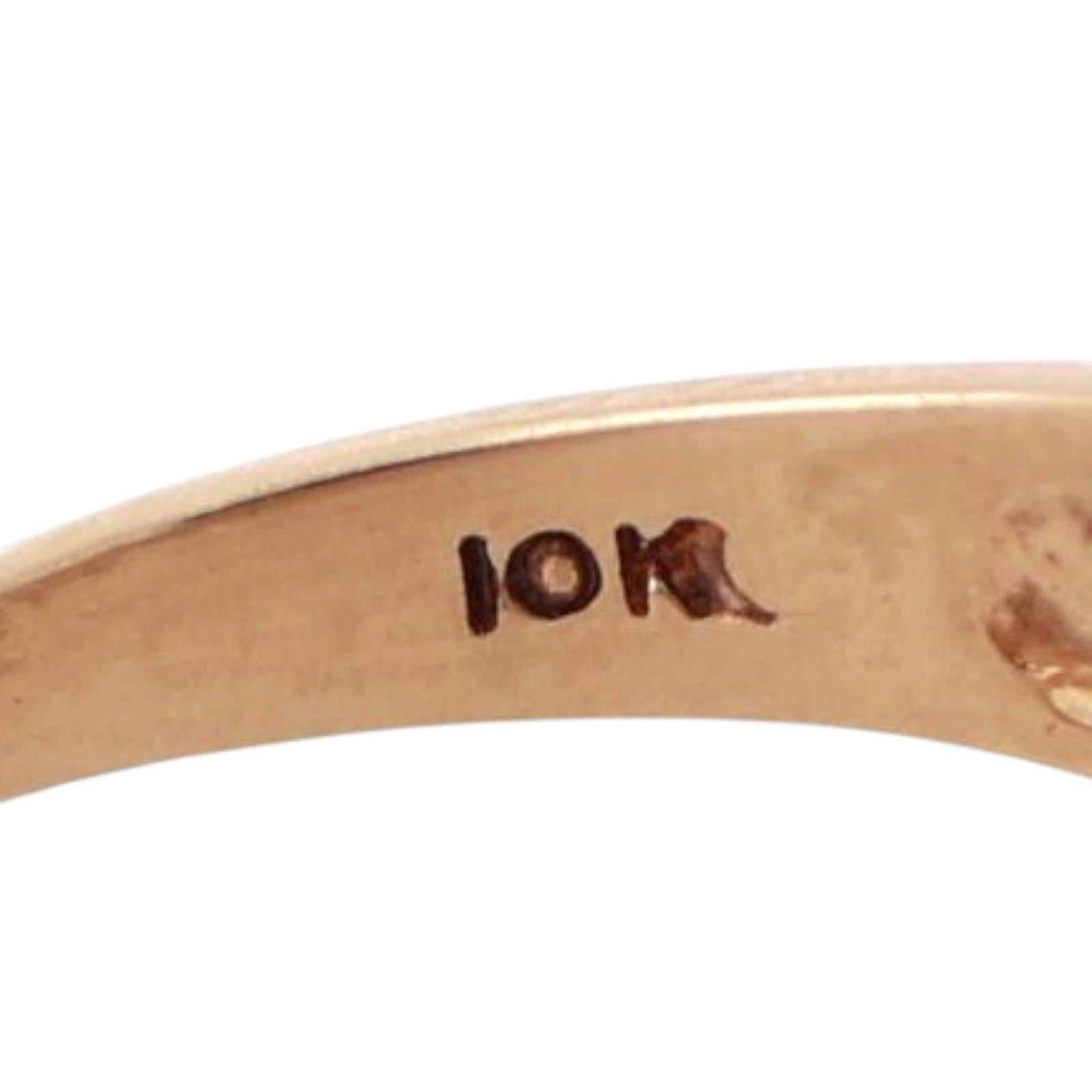 0.60 TW Diamond Wide Band Ring 10K Gold Size 6 Ladies Estate