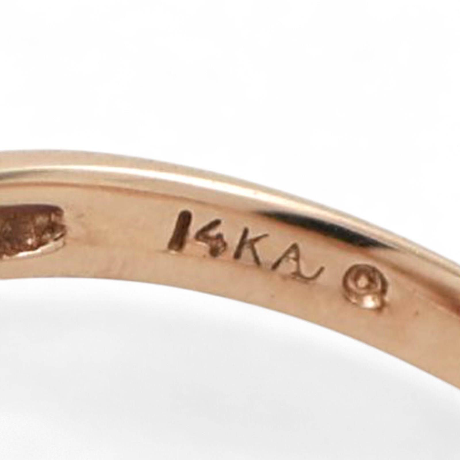 Ruby Solitaire Diamond Accent Cocktail Ring 14K Yellow Gold 0.34 CTW Size 6.25