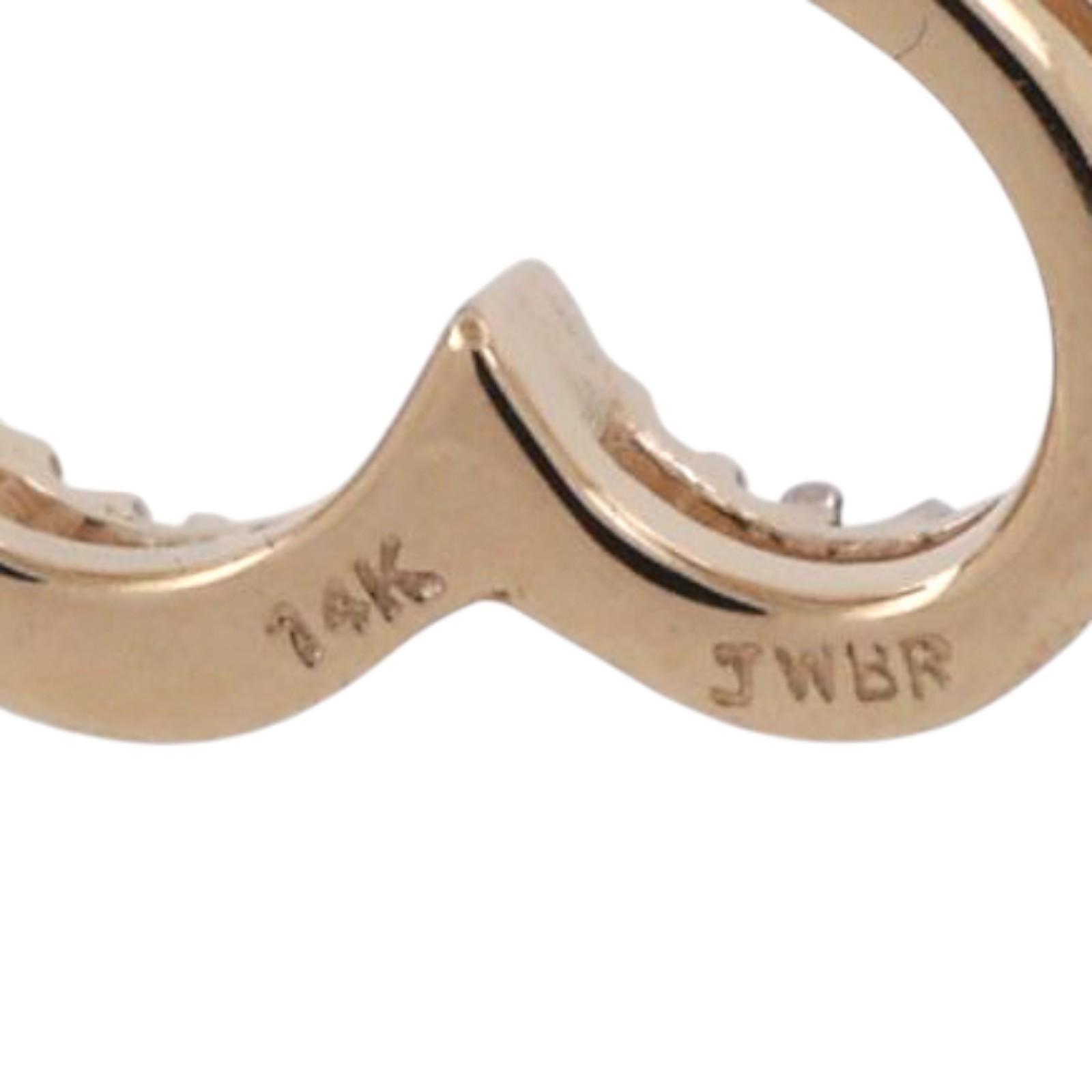 Jane Seymour Open Hearts Diamond Pendant Chain Necklace 14K Yellow Gold 18"-20"