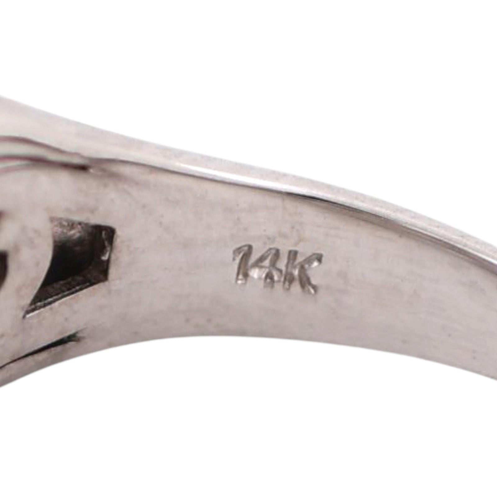 EFFY Tanzanite Diamond Cocktail Ring 14K White Gold 4.85 CTW Size 9.5 Ladies