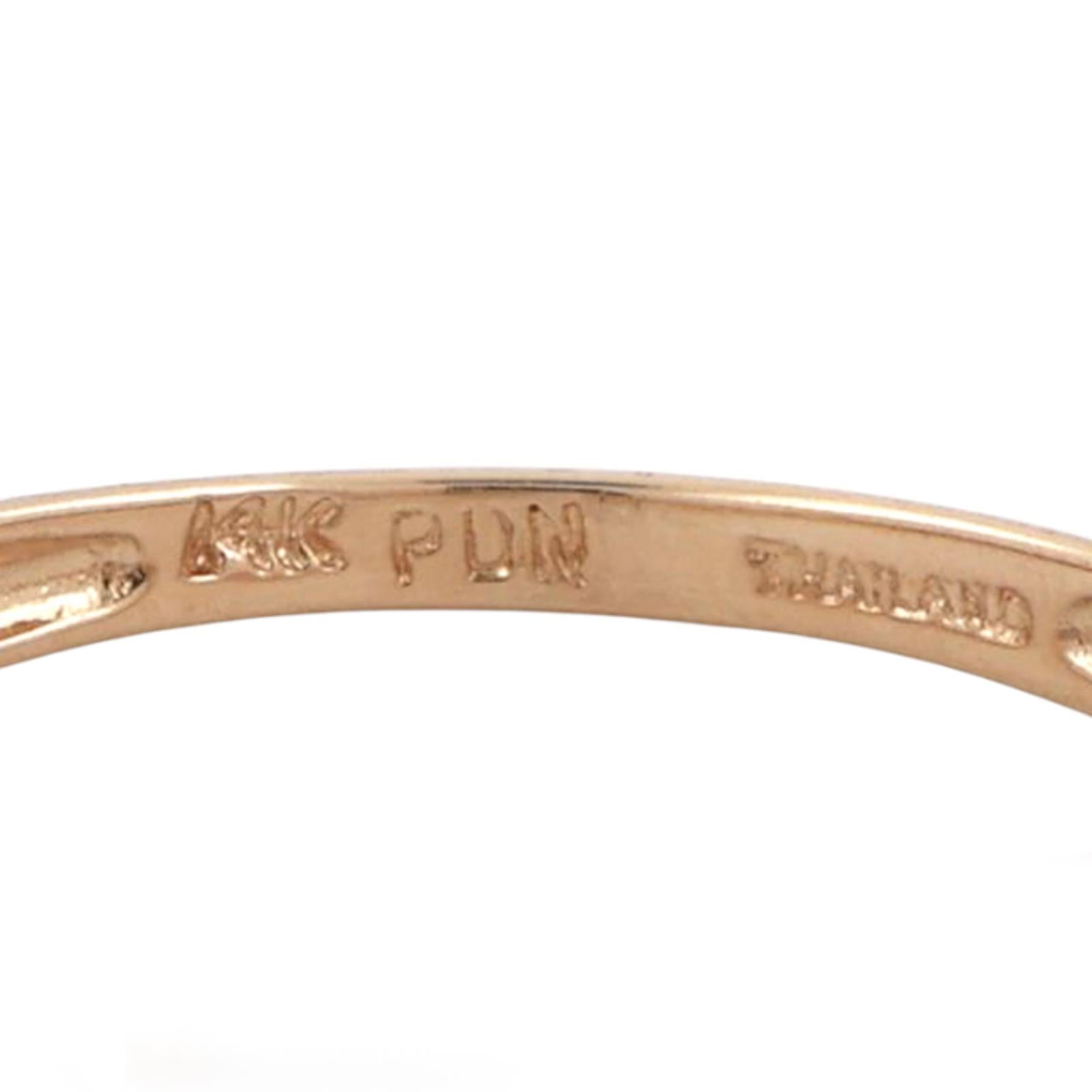 Oval White Jade Gemstone Solitaire Ring 14K Yellow Gold Filigree SIze 6 Ladies