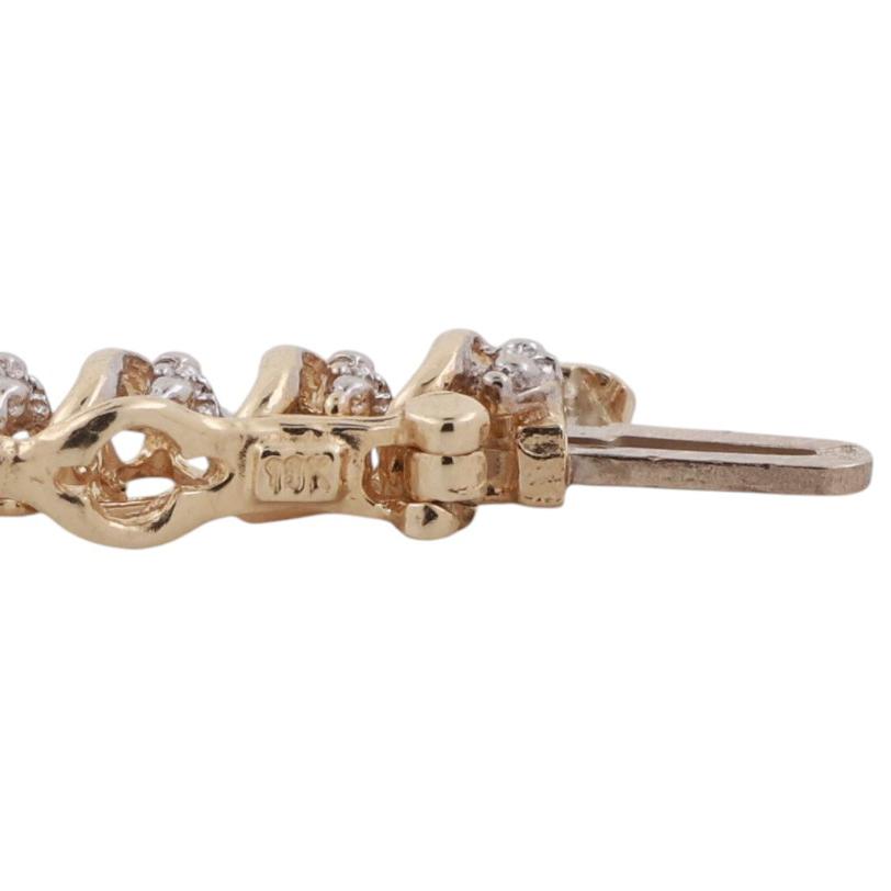 2.00 TW Graduating Diamond S Link Tennis Necklace 10K Gold 17" Ladies Estate