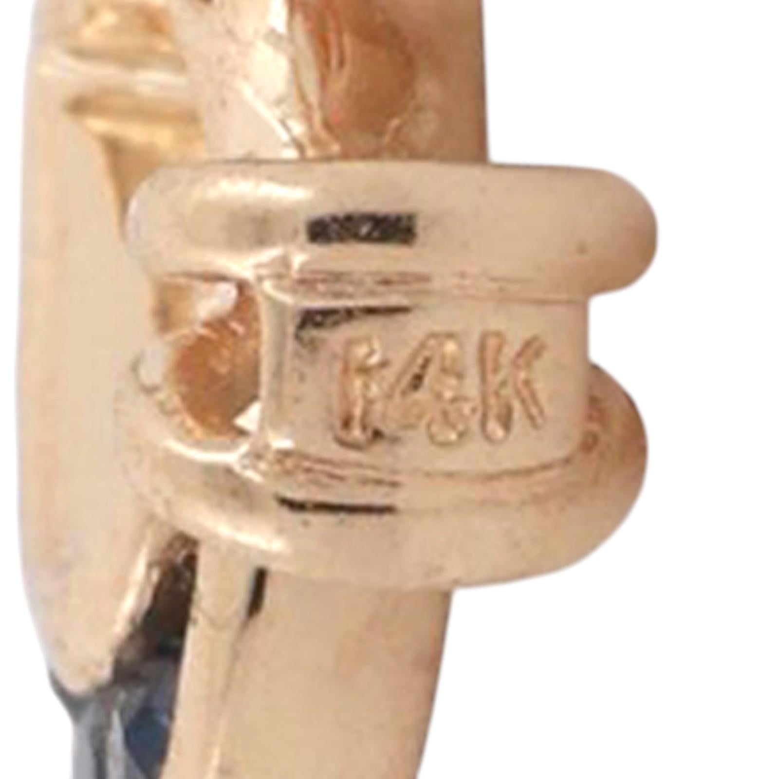 Blue Sapphire Open Heart Pendant Charm 14K Yellow Gold 0.33 CTW 0.65" Ladies