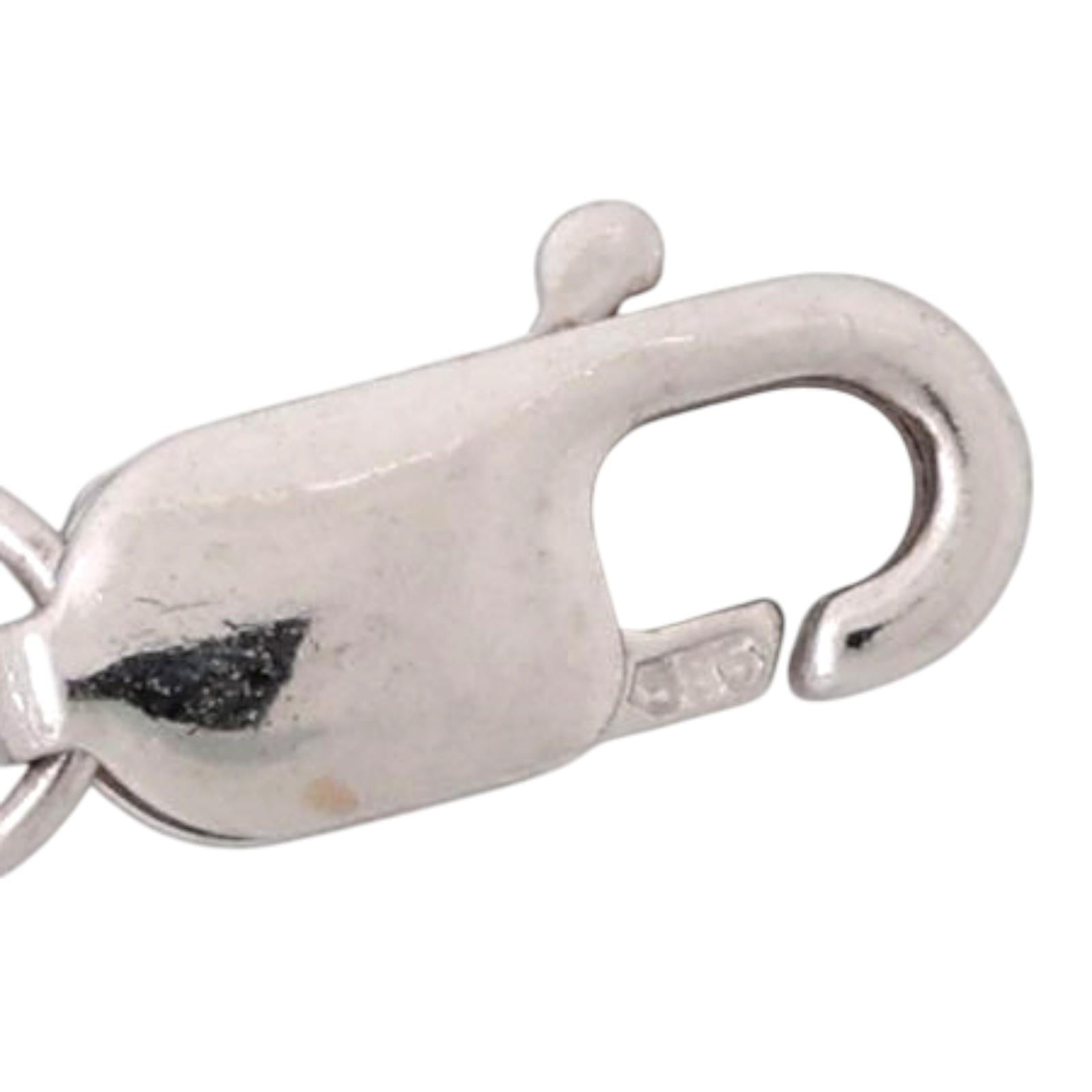 Peace Sign Diamond Pendant Chain Necklace 14K White Gold 0.10 TW 16.75"