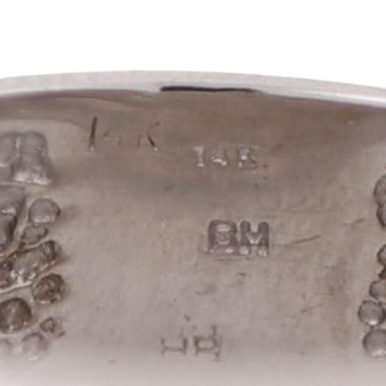 Effy 3-Row Diamond Wide Band Ring 14K Gold 0.75 TW Size 7.25 Ladies Estate