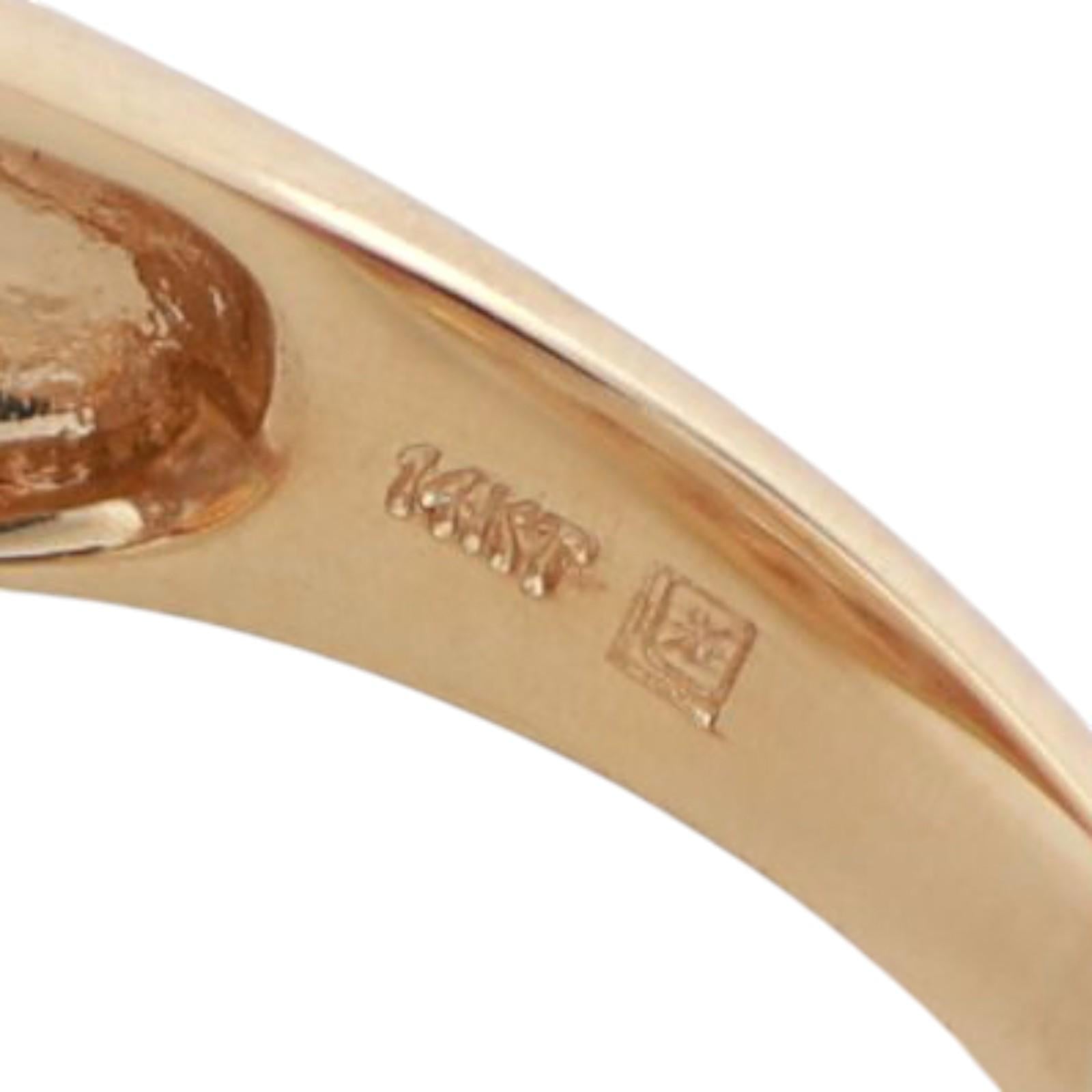 Citrine Diamond Filigree Statement Ring 14K Gold 5.79 CTW Size 7 Estate