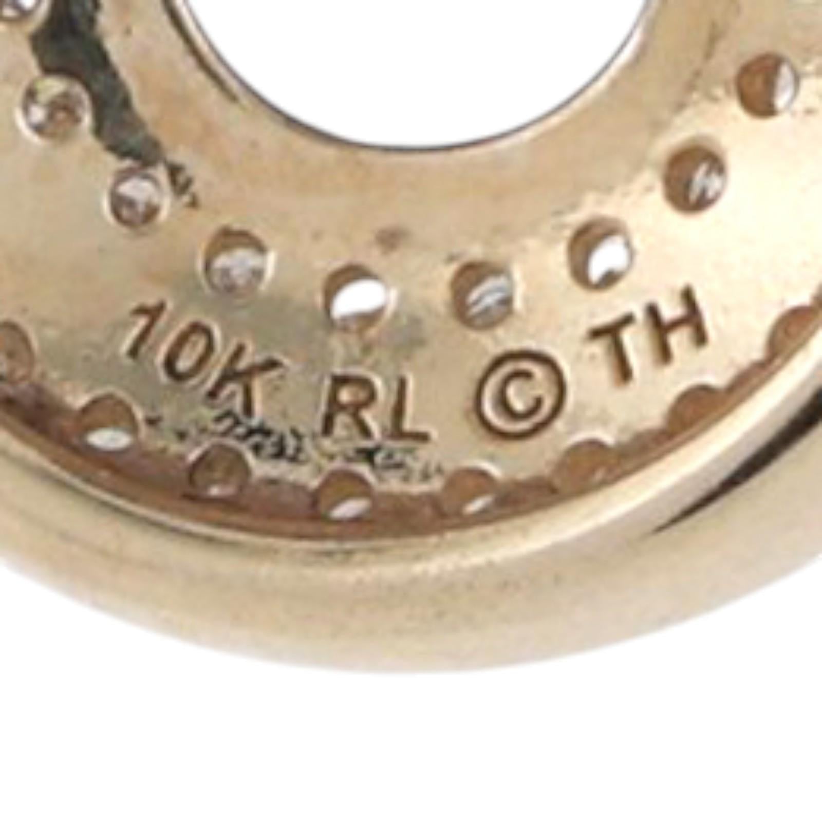 Tanzanite Teardrop Halo Diamond Pendant Charm 10K Yellow Gold 1.07 CTW 1" Estate