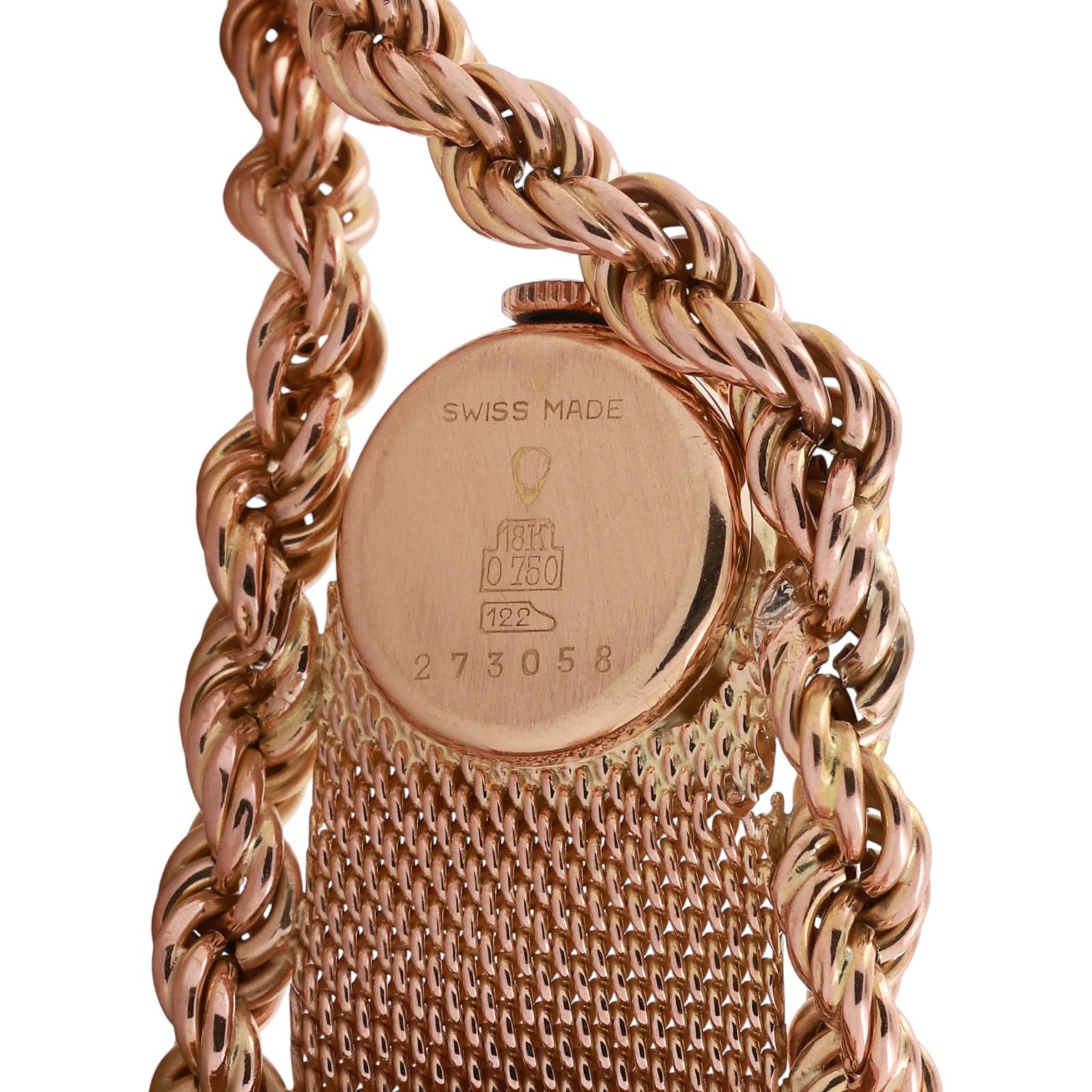 Ladies Super Atic Diamond Watch 18K Gold Mesh Bracelet 0.65 TW 7.25"