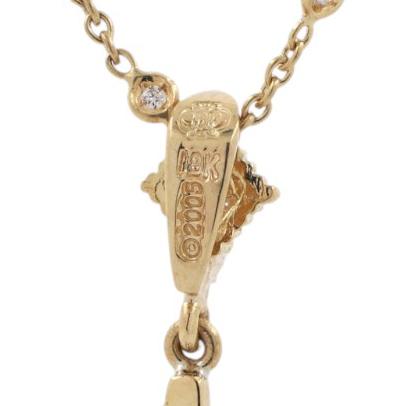 Doris Panos 18K Gold Filigree Diamond Pendant Station Necklace 2.25 TW 17"