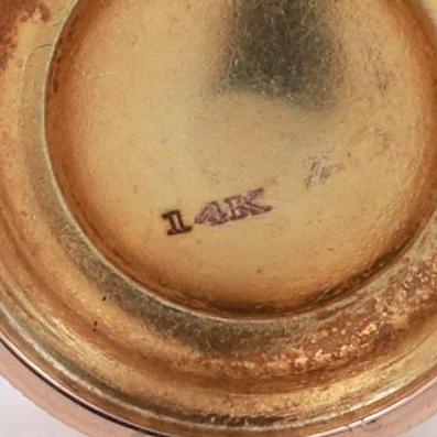 Vintage Rock Quartz Lantern Pendant Charm Yellow Gold 1.85" Unisex Estate