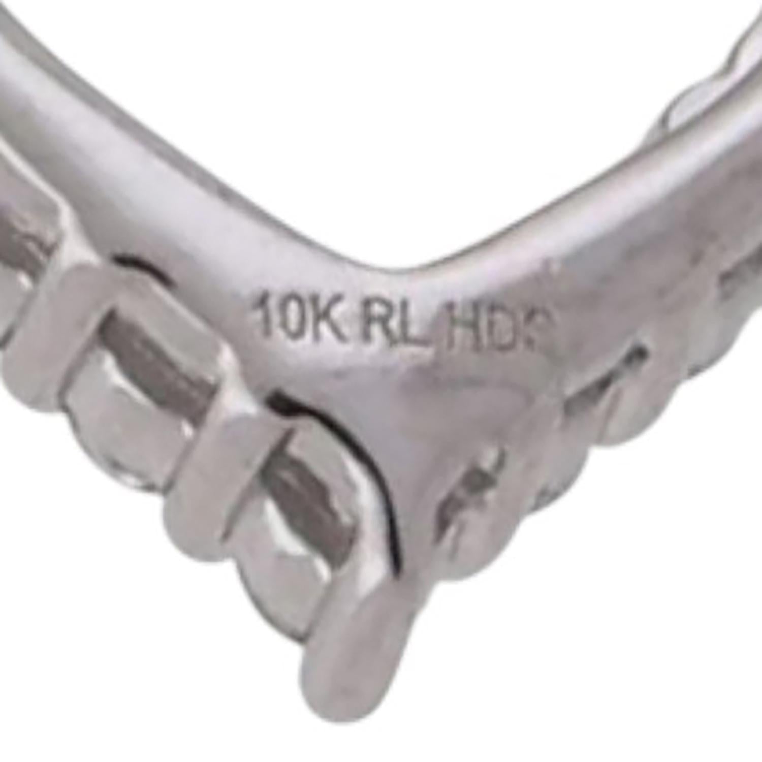 Diamond Open Heart Pendant 10K White Gold 0.55 TW 0.60" Ladies Estate