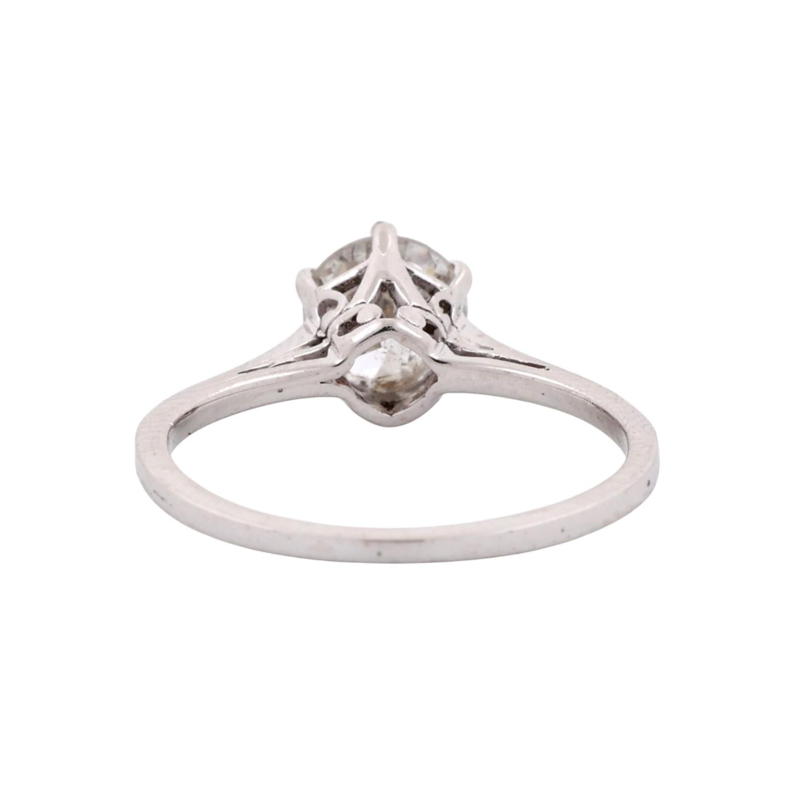 0.85 CT Solitaire Round Diamond Engagement Ring White Gold Size 6.5