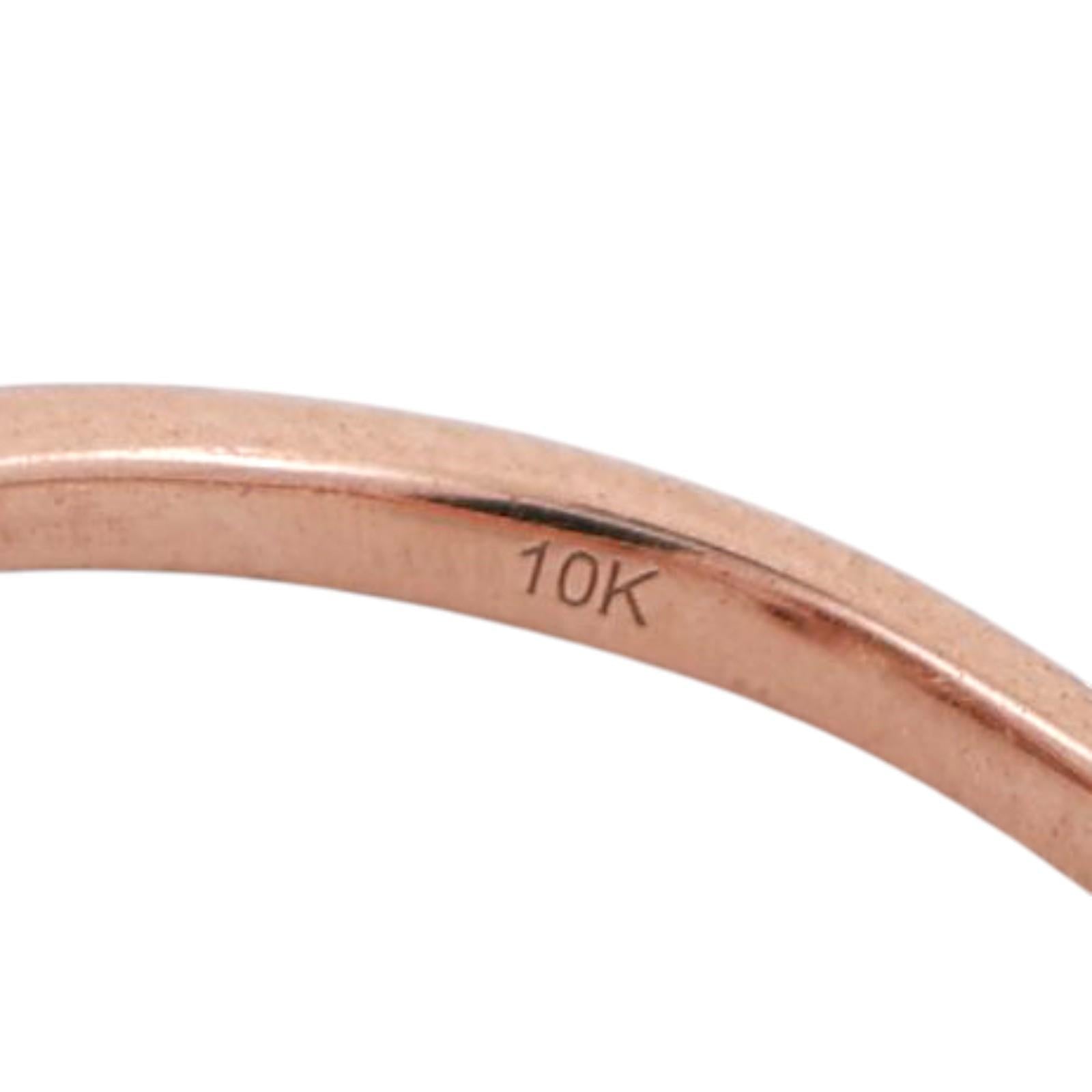 10K Rose Gold Diamond Teardrop Bypass Ring 0.75 TW Ladies Size 6.75 Estate