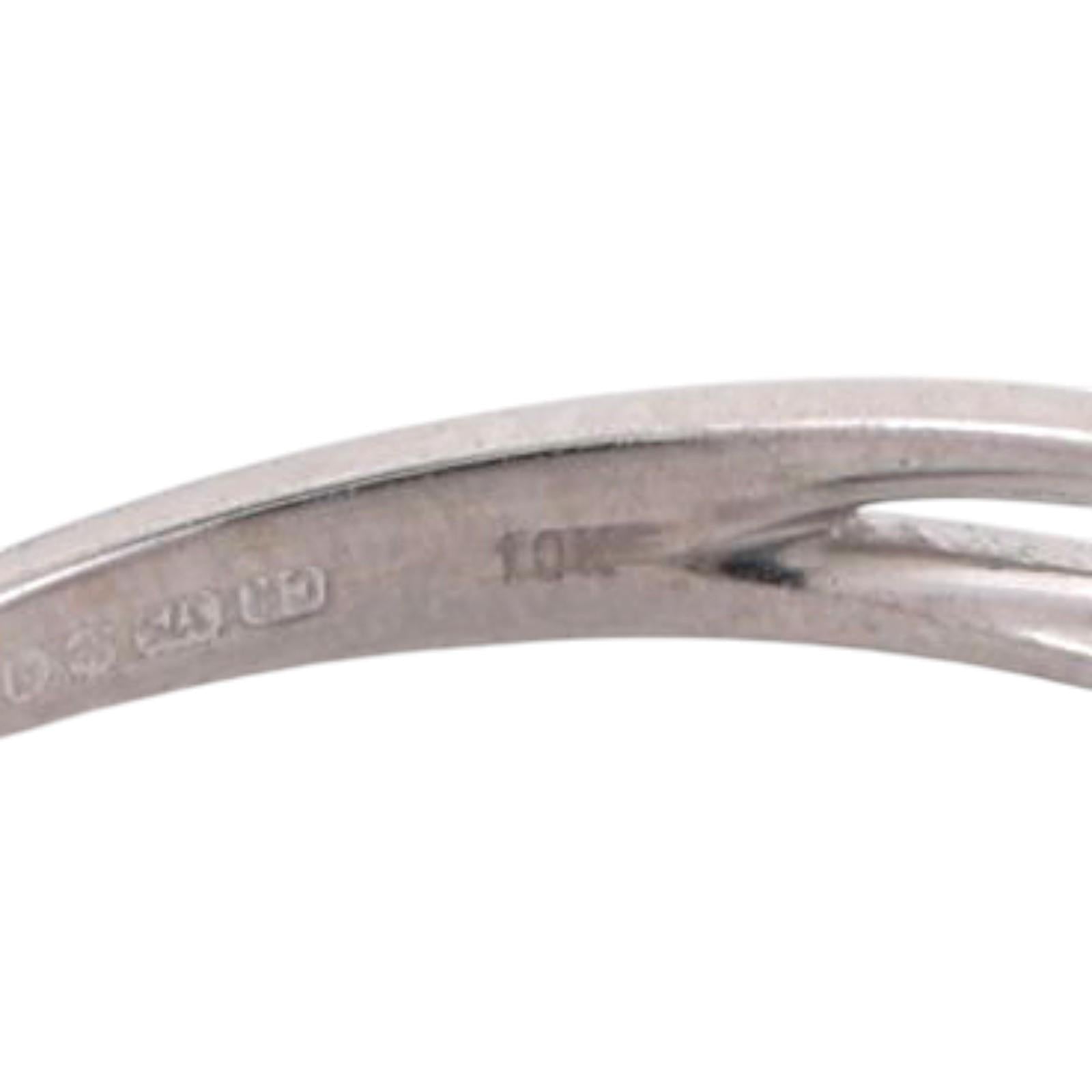 Diamond Band Ring 10K White Gold 0.25 TW Size 7.25 Ladies Estate
