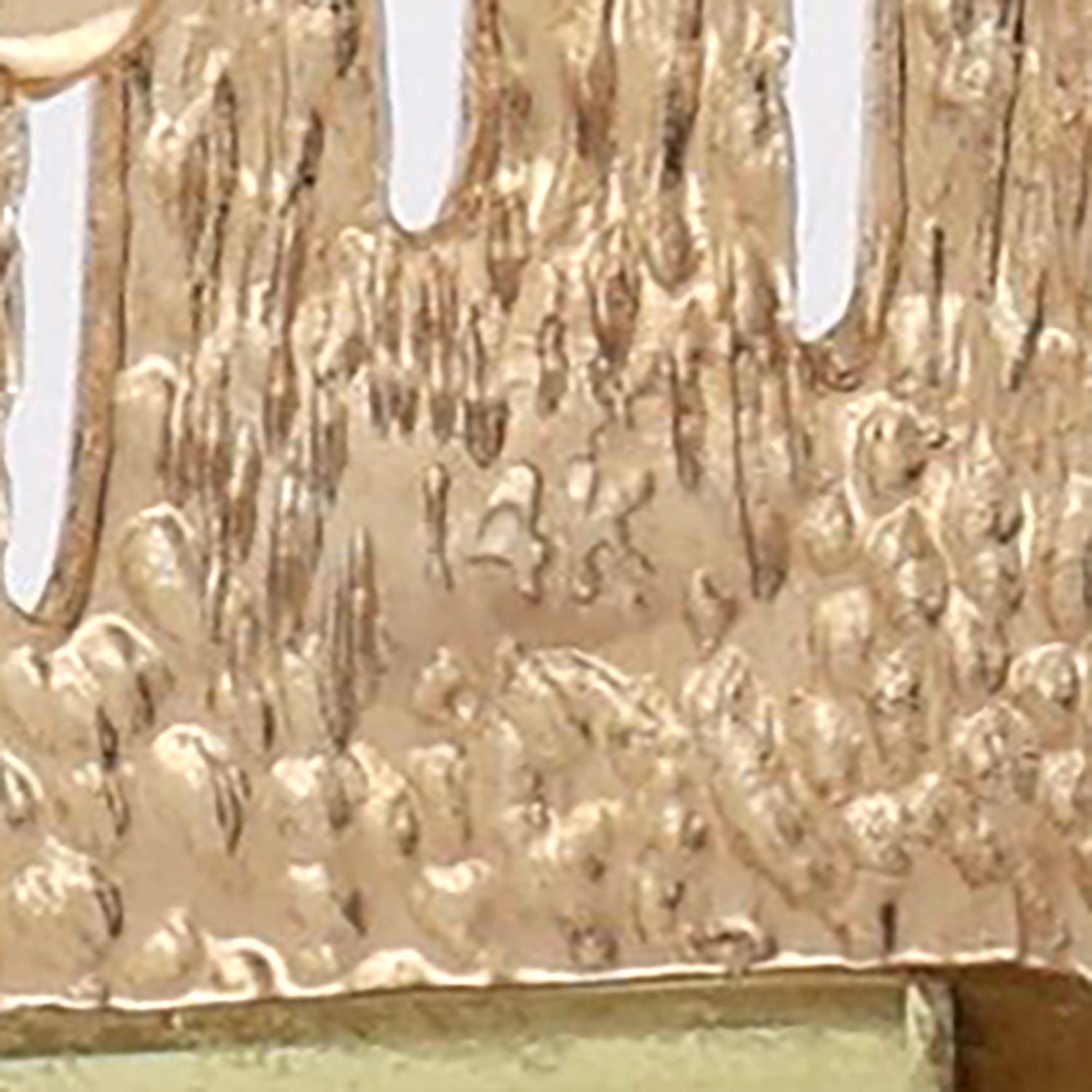 Religious Hamsa Hand Pendant Charm Amethyst Lemon Citrine 14K Yellow Gold 1.30"