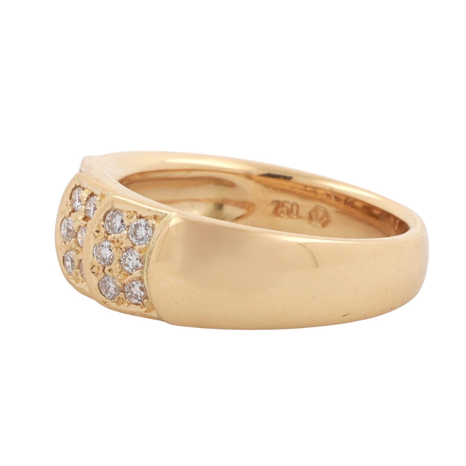 0.33 TW Diamond Wide Band Ring 18K Yellow Gold Size 7 Ladies Estate