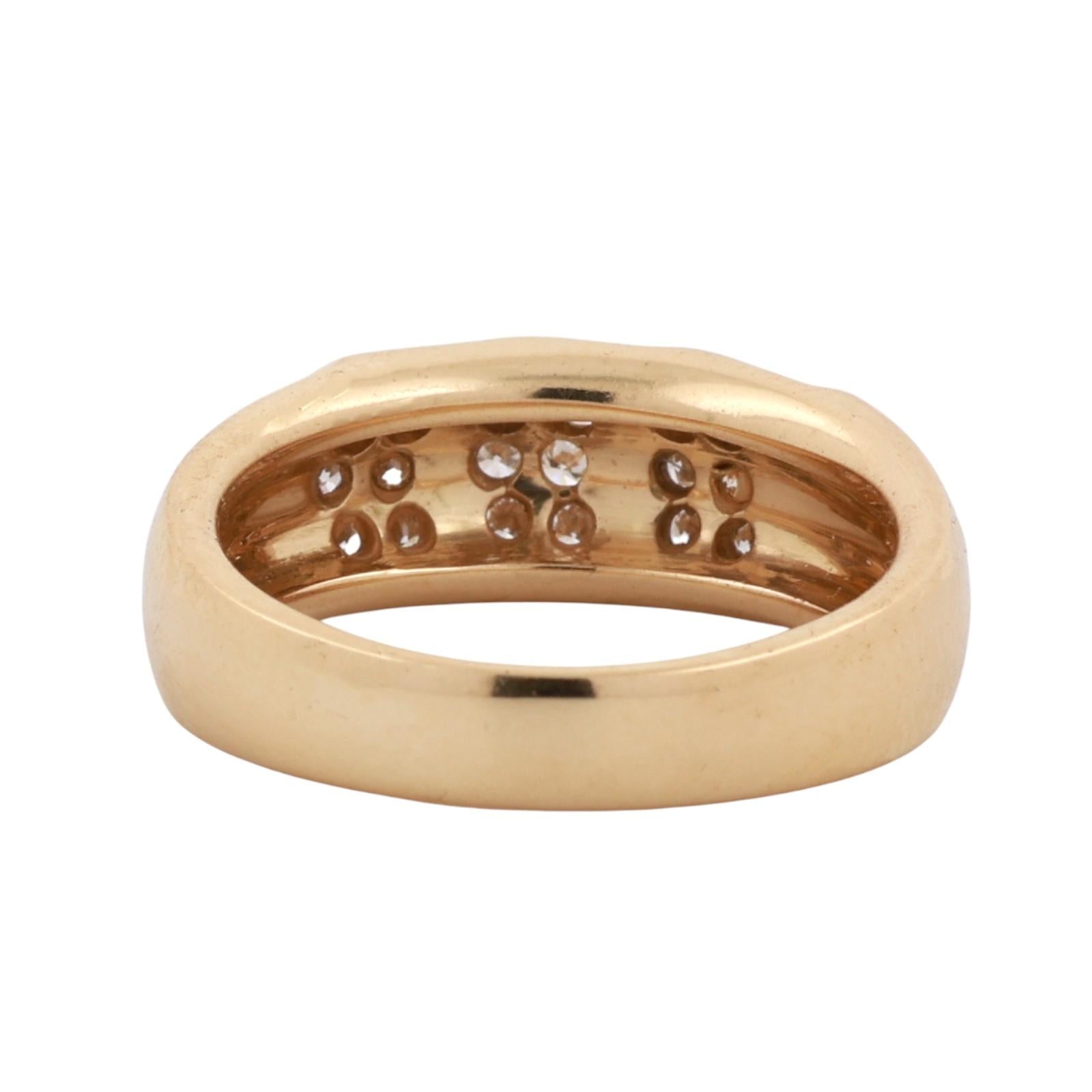 0.33 TW Diamond Wide Band Ring 18K Yellow Gold Size 7 Ladies Estate