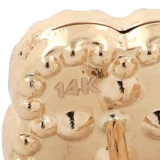 Four Leaf Clover Black Onyx Stud Earrings 14K Yellow Gold Ladies Estate