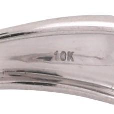 Baguette Diamond Swirl Band Ring 10K White Gold 0.50 TW Size 7.25 Ladies Estate