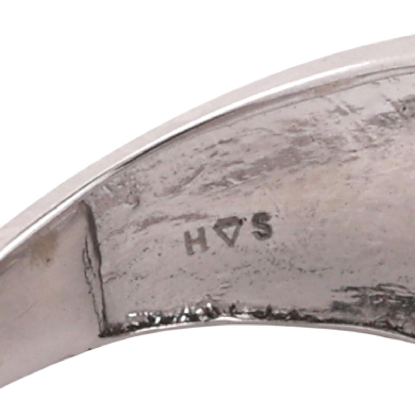 Cluster Diamond Square Statement Ring 10K White Gold 1.00 TW Size 7.25 Estate