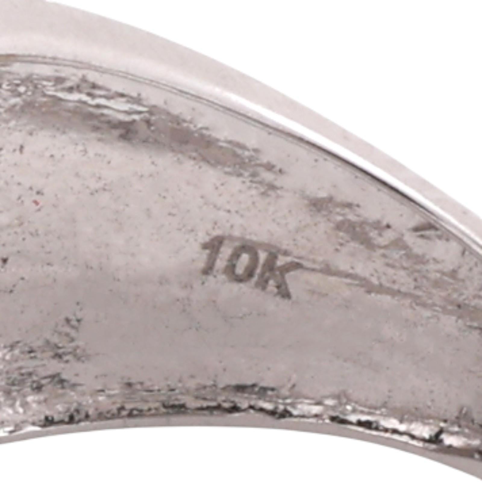 Cluster Diamond Square Statement Ring 10K White Gold 1.00 TW Size 7.25 Estate