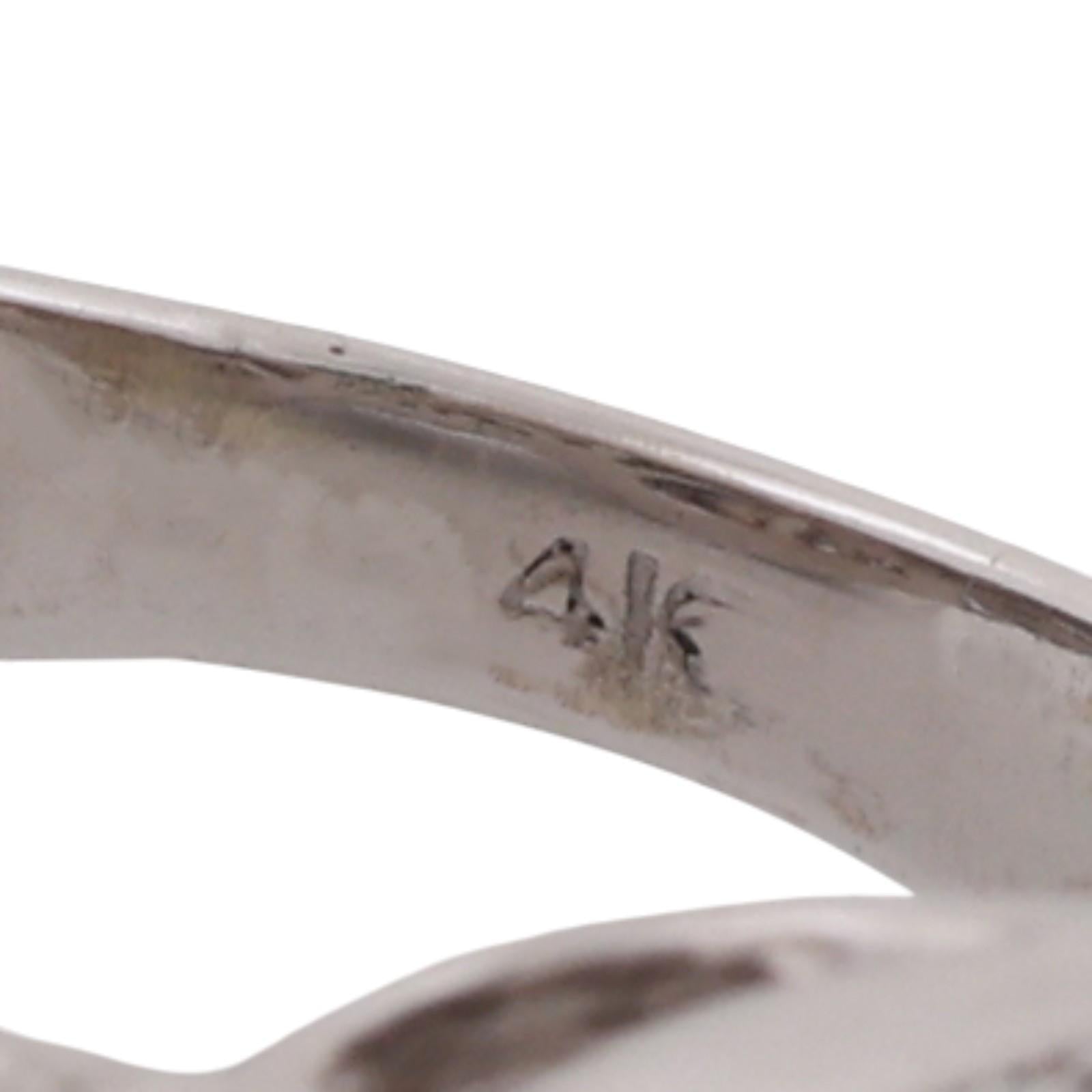 1.50 TW Princess Cut Cluster Diamond Ring 14K White Gold Round Accents Size 7