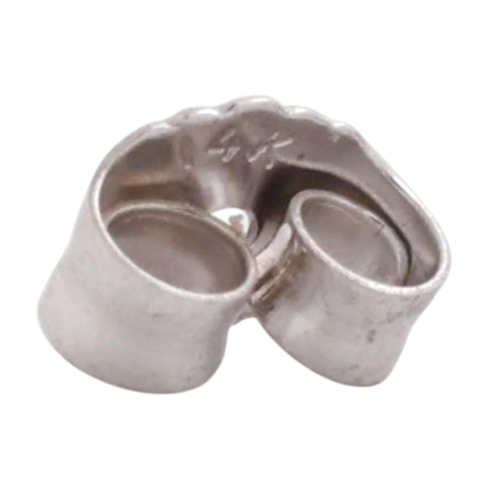 0.50 TW Princess Cut Diamond Stud Earrings 14K White Gold Unisex Estate