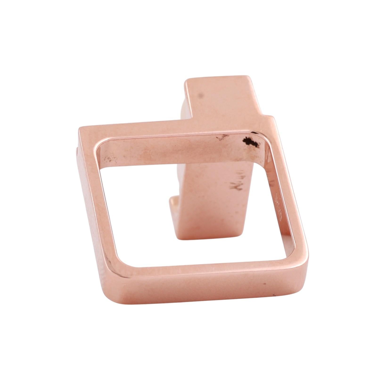 Trisko Geometric Akoya Pearl Diamond Statement Ring 14K Rose Gold SZ 7.25 Estate