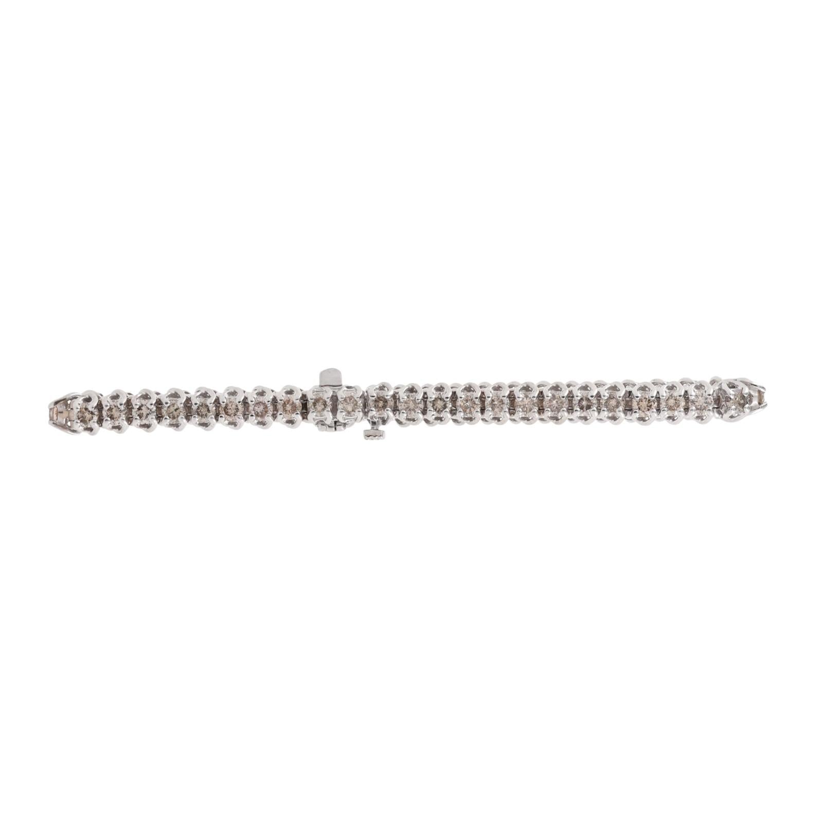 7.00 TW Round Diamond Tennis Bracelet 14K White Gold 7" Ladies Estate