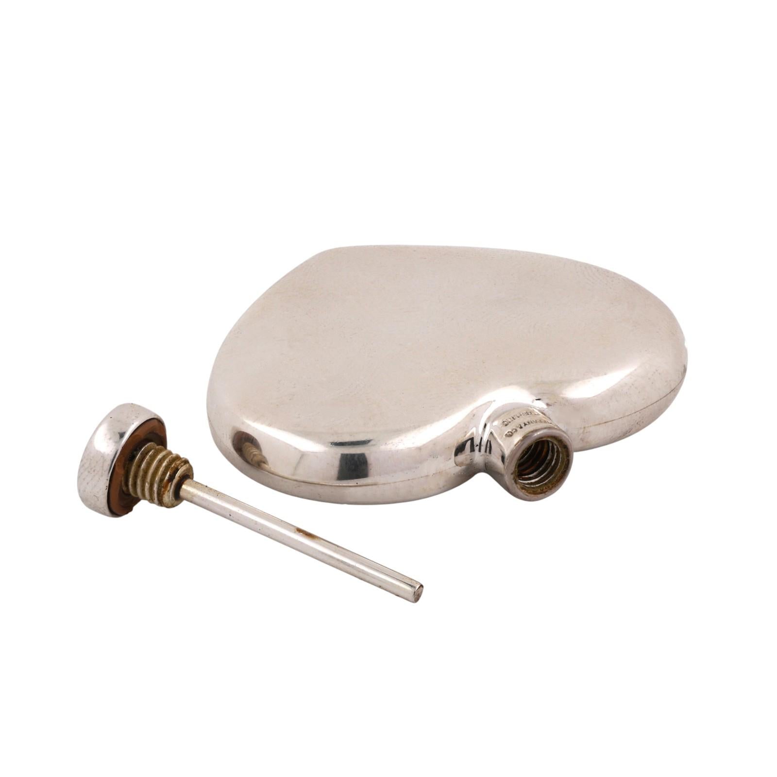 Vintage Tiffany & Co. Heart Shaped Perfume Bottle Sterling Silver 1.55" Ladies