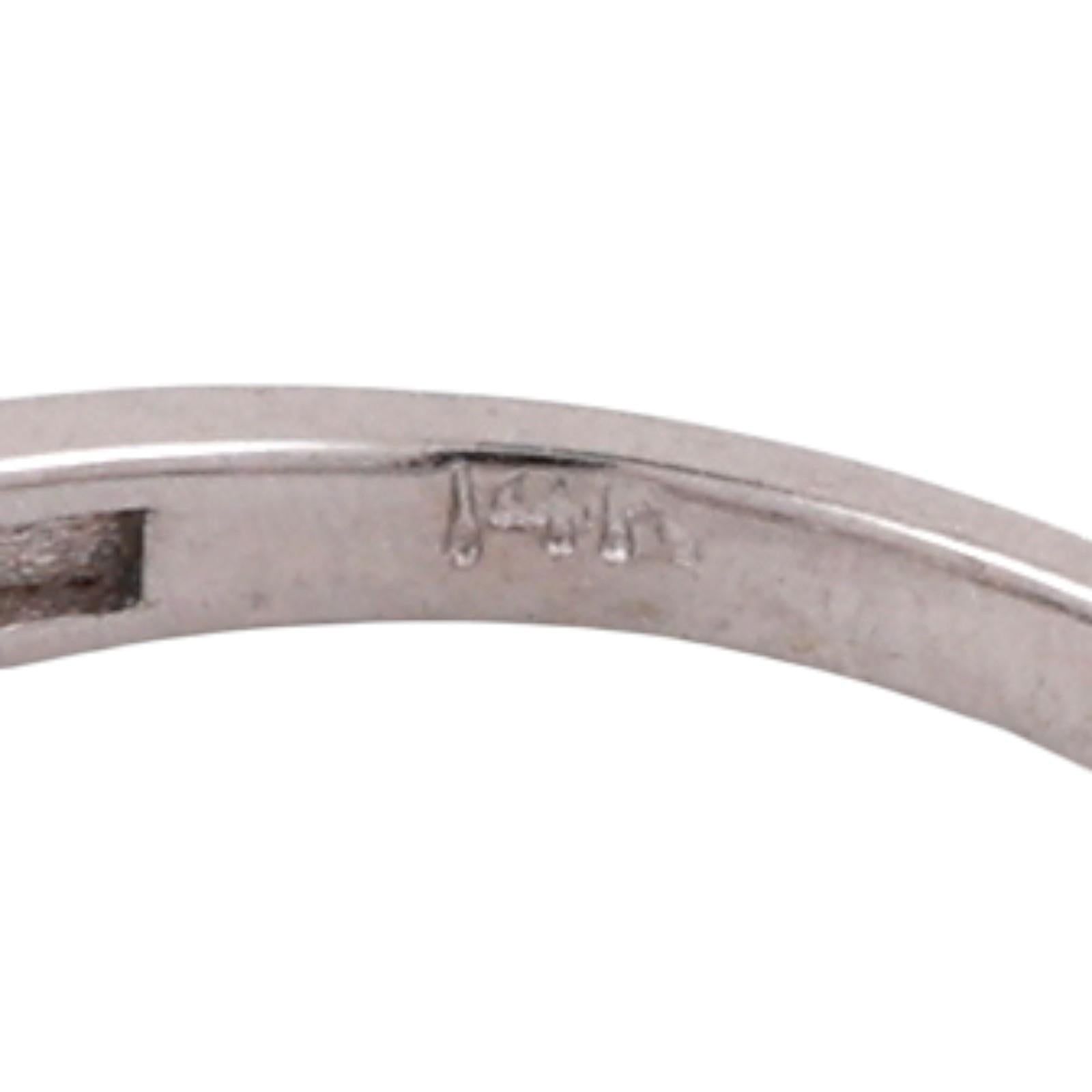 0.42 TW Princess Cut Diamond Half Eternity Band Ring 14K White Gold Size 5.75