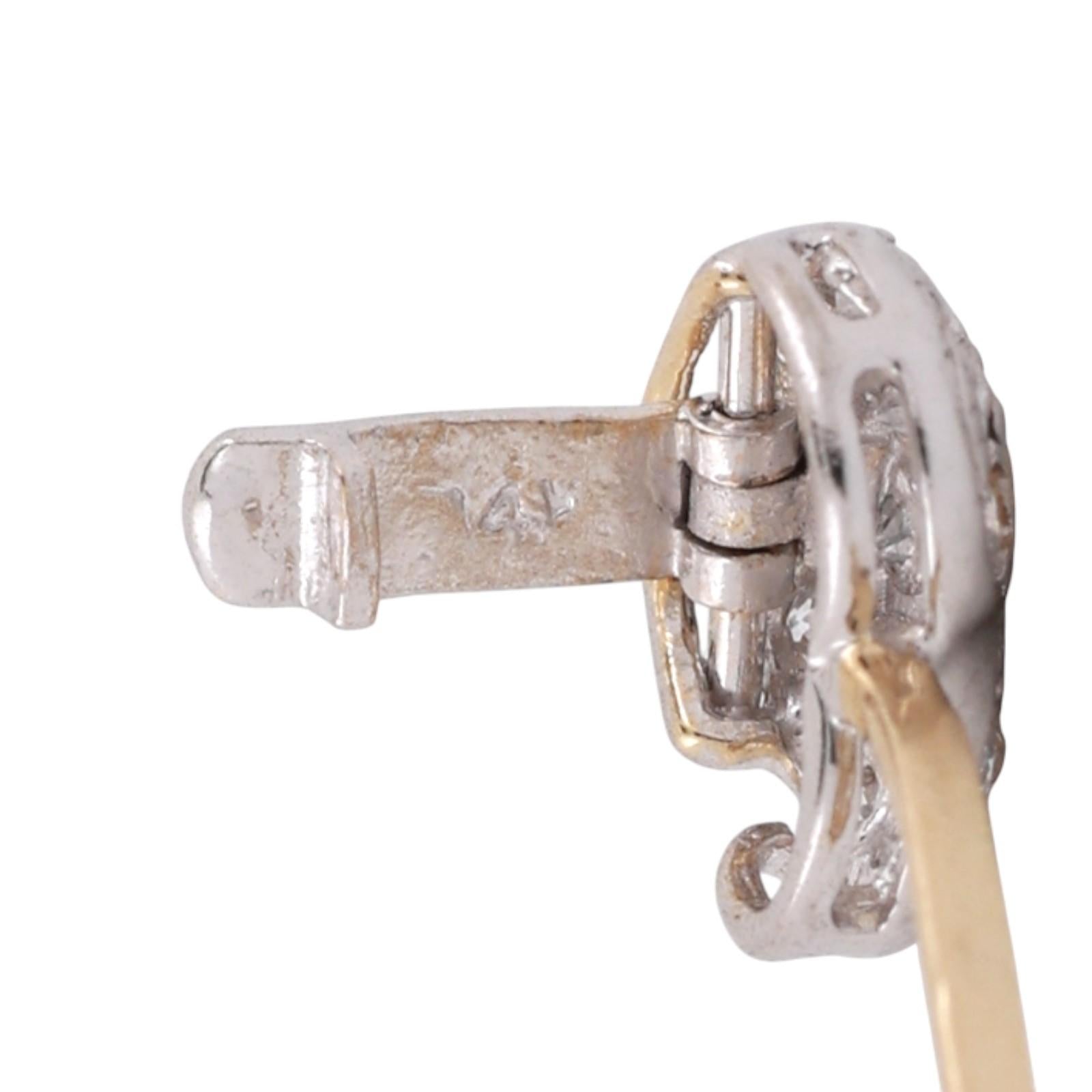 Diamond Heart Station Y-Drop Necklace 14K Gold 0.50 TW 18.75" Ladies Estate