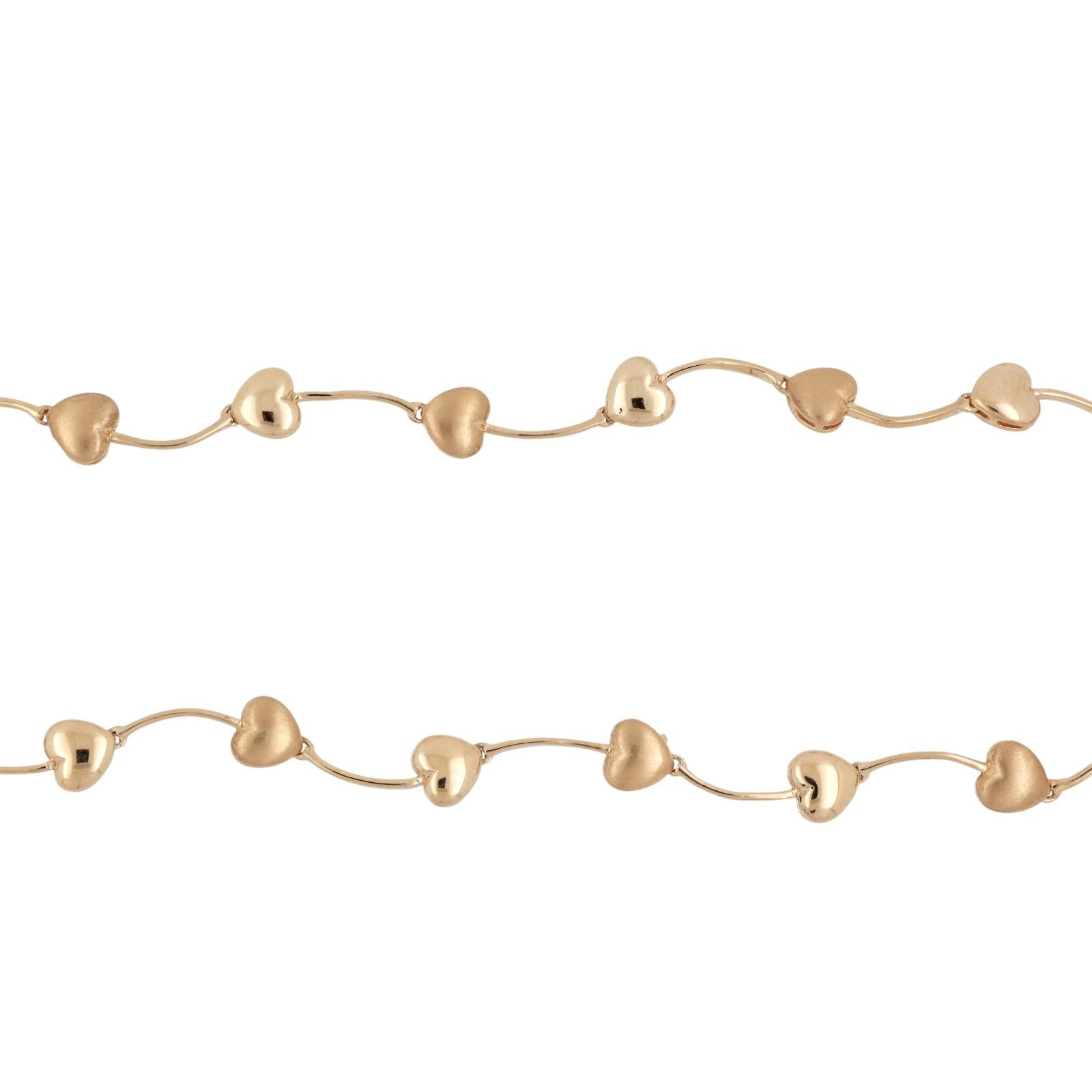 Diamond Heart Station Y-Drop Necklace 14K Gold 0.50 TW 18.75" Ladies Estate