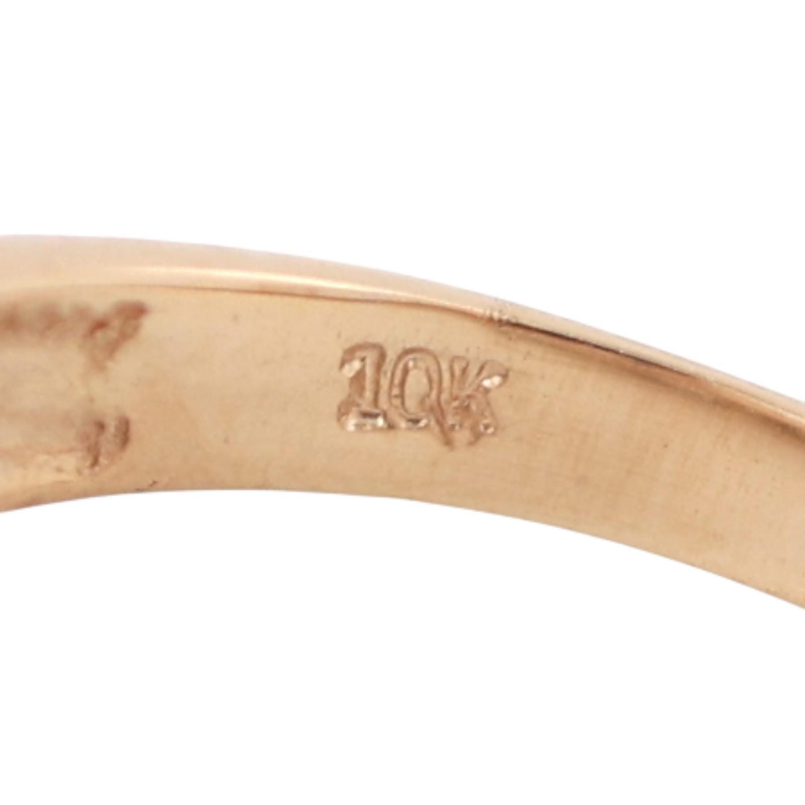 3-Stone Oval Citrine Cocktail Ring 10K Yellow Gold 3.84 CTW Size 7 Ladies