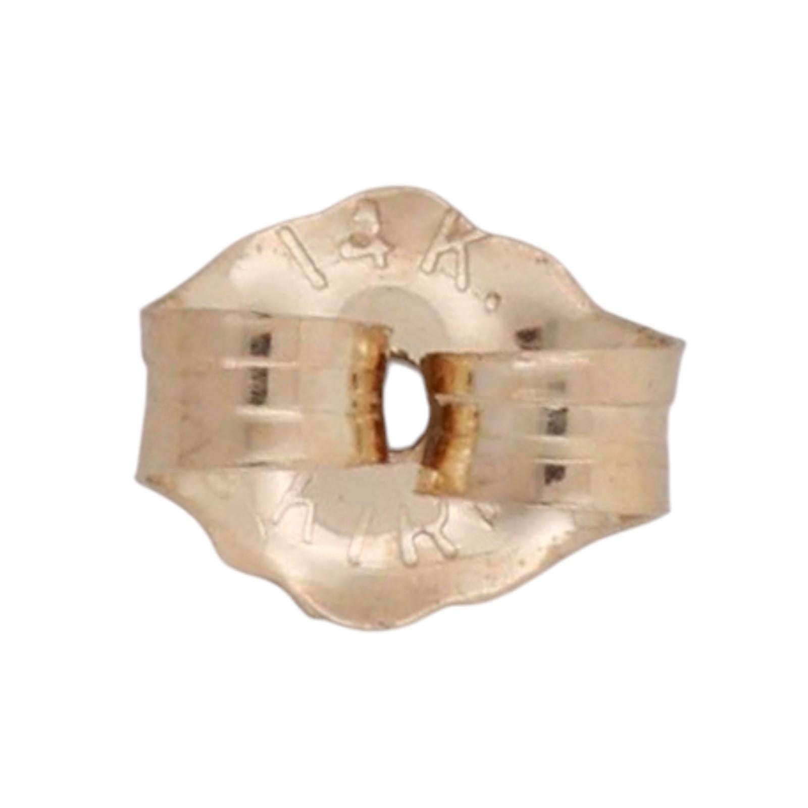 Cluster Diamond Floral Stud Earrings 14K Yellow Gold 0.25 TW 4.80mm Round Ladies