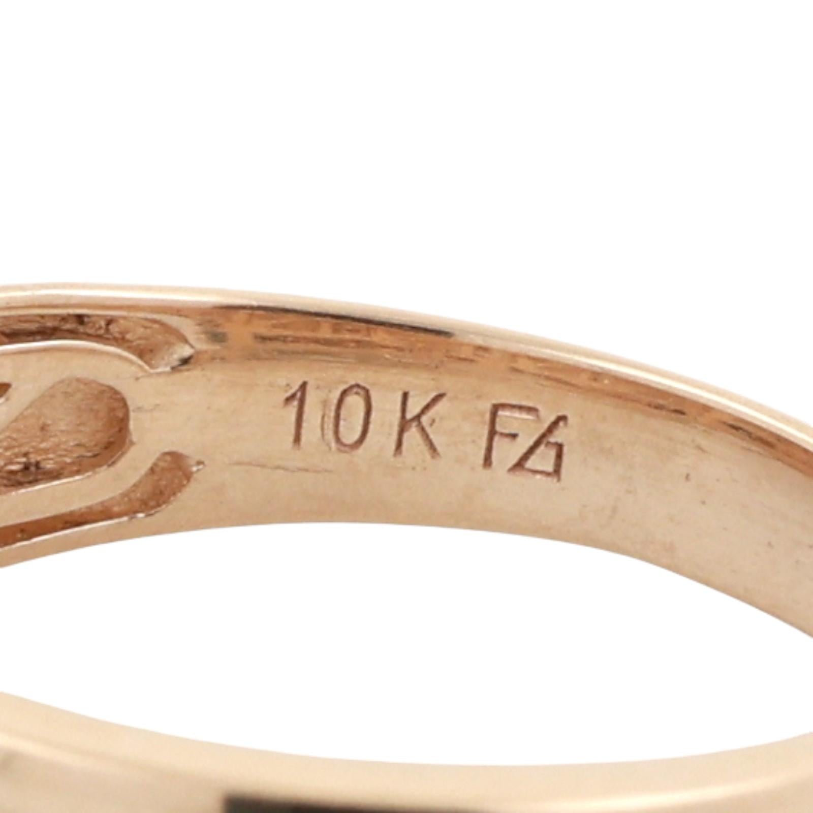 Mens Round Diamond Band Ring 10K Gold 0.08 TW Size 11.75 Estate