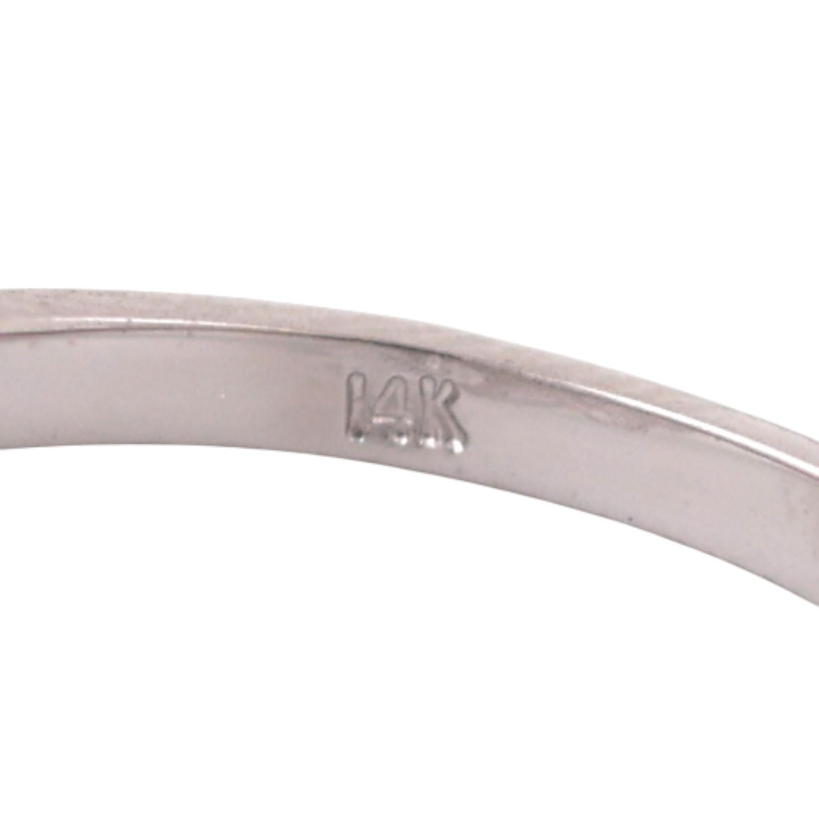 Diamond Wishbone Ring White Gold 0.60 TW Size 5.25 Ladies Estate