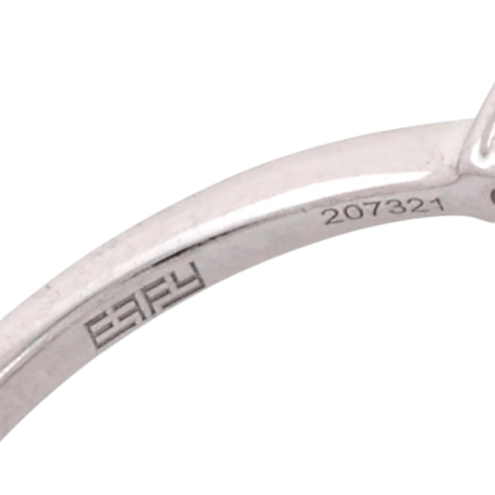 EFFY Diamond Bypass Ring 18K White Gold 1.00 TW Size 7.25 Ladies Estate