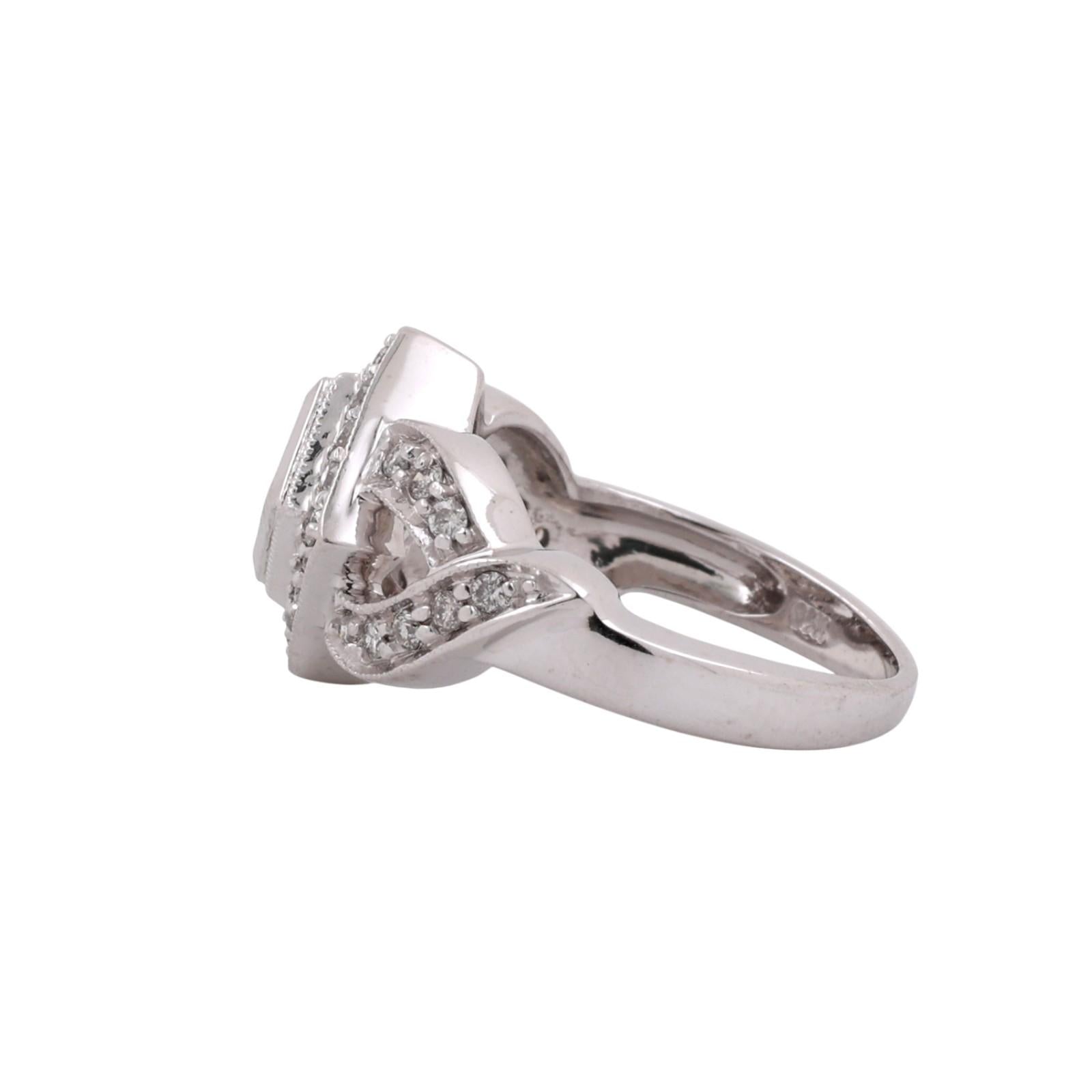 EFFY Bita Diamond Cluster Ring 0.75 TW 14K White Gold Size 5.75 Ladies Estate