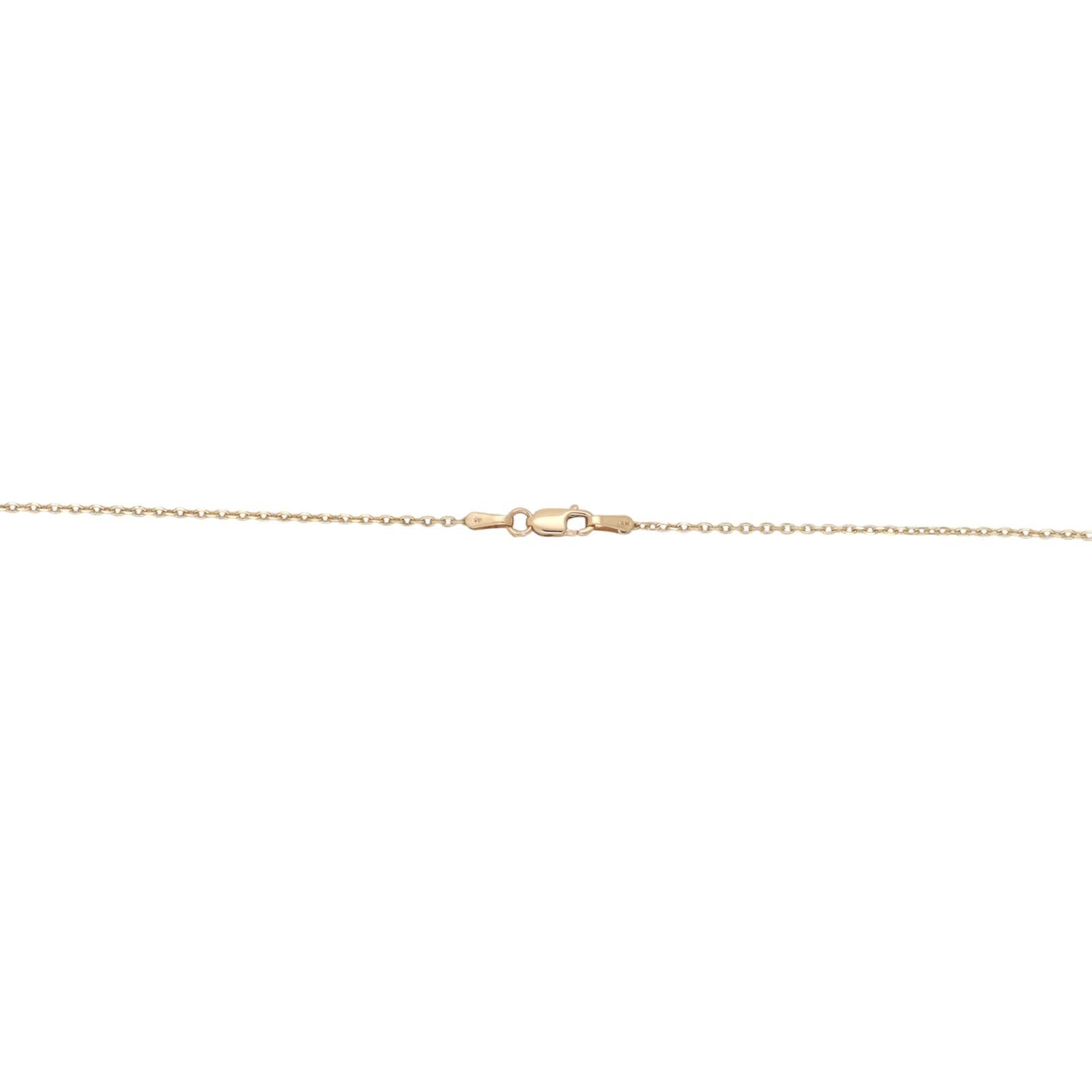 1.50 TW Diamond Open Heart Pendant Cable Chain Necklace 14K Yellow Gold 16.25"
