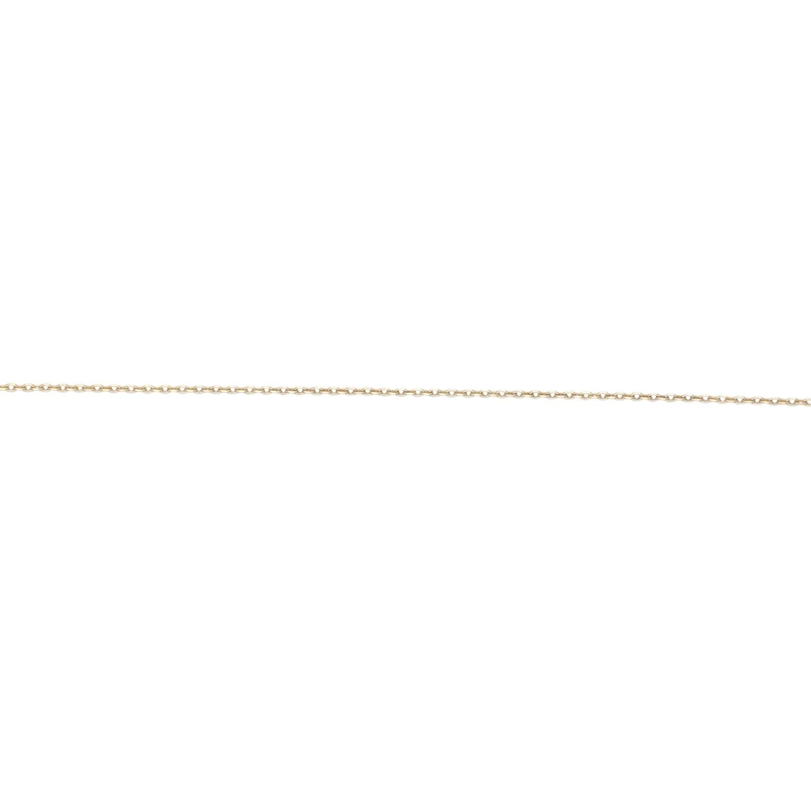1.50 TW Diamond Open Heart Pendant Cable Chain Necklace 14K Yellow Gold 16.25"